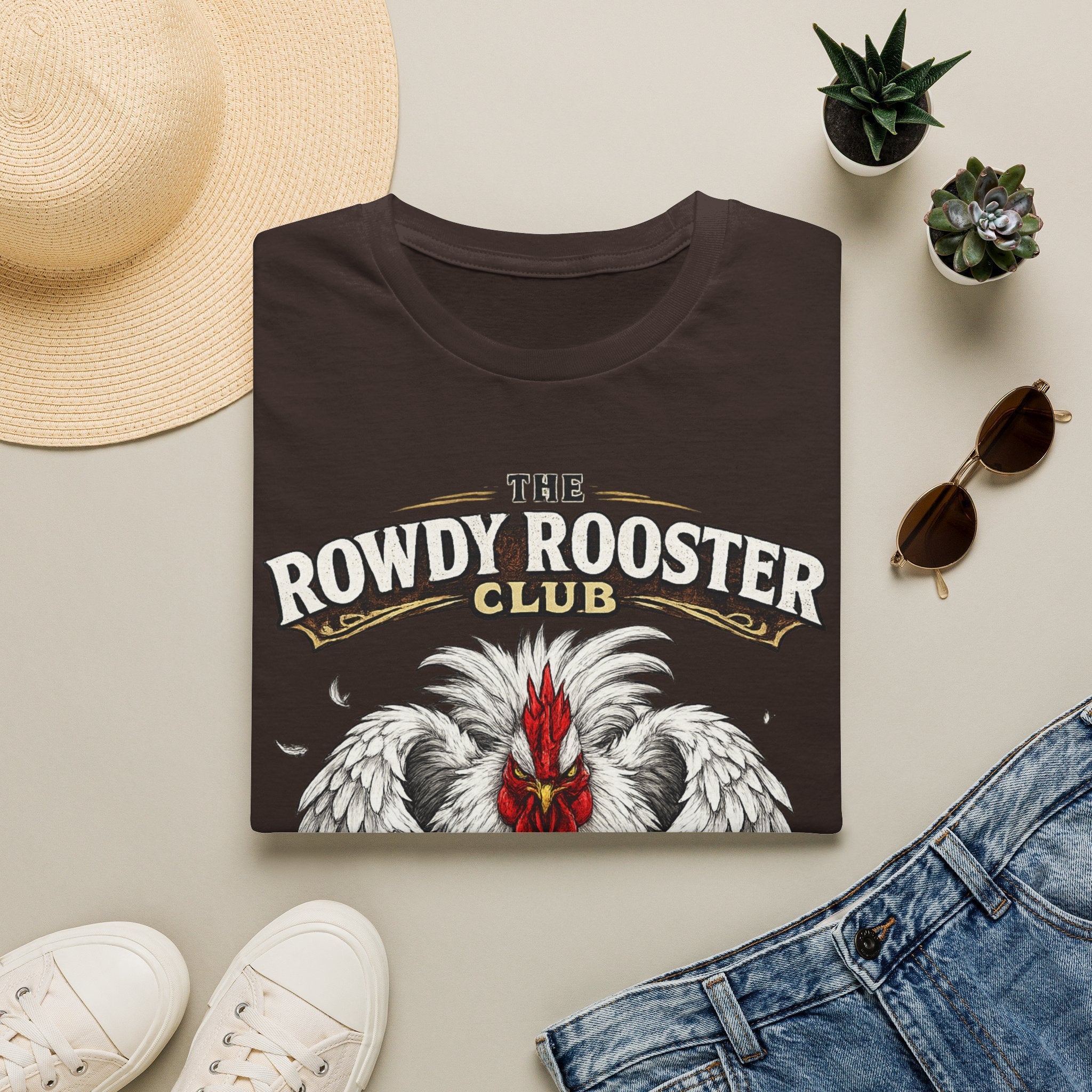 Rooster - Rowdy Rooster Club T-Shirt — 'Meetings Held at Sunrise' Graphic Tee