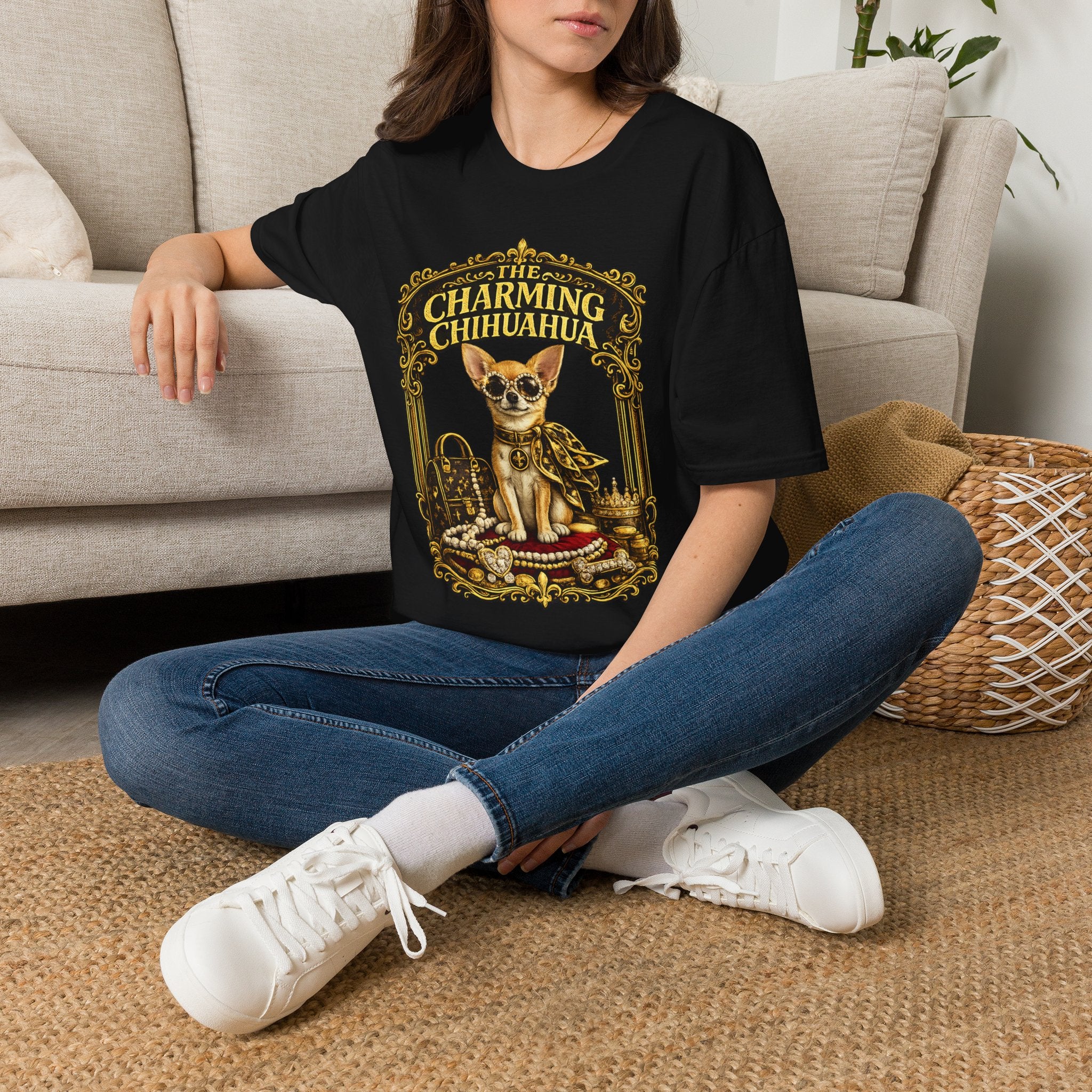 Chihuahua T-Shirt — Vintage "Charming Chihuahua"  Graphic Tee