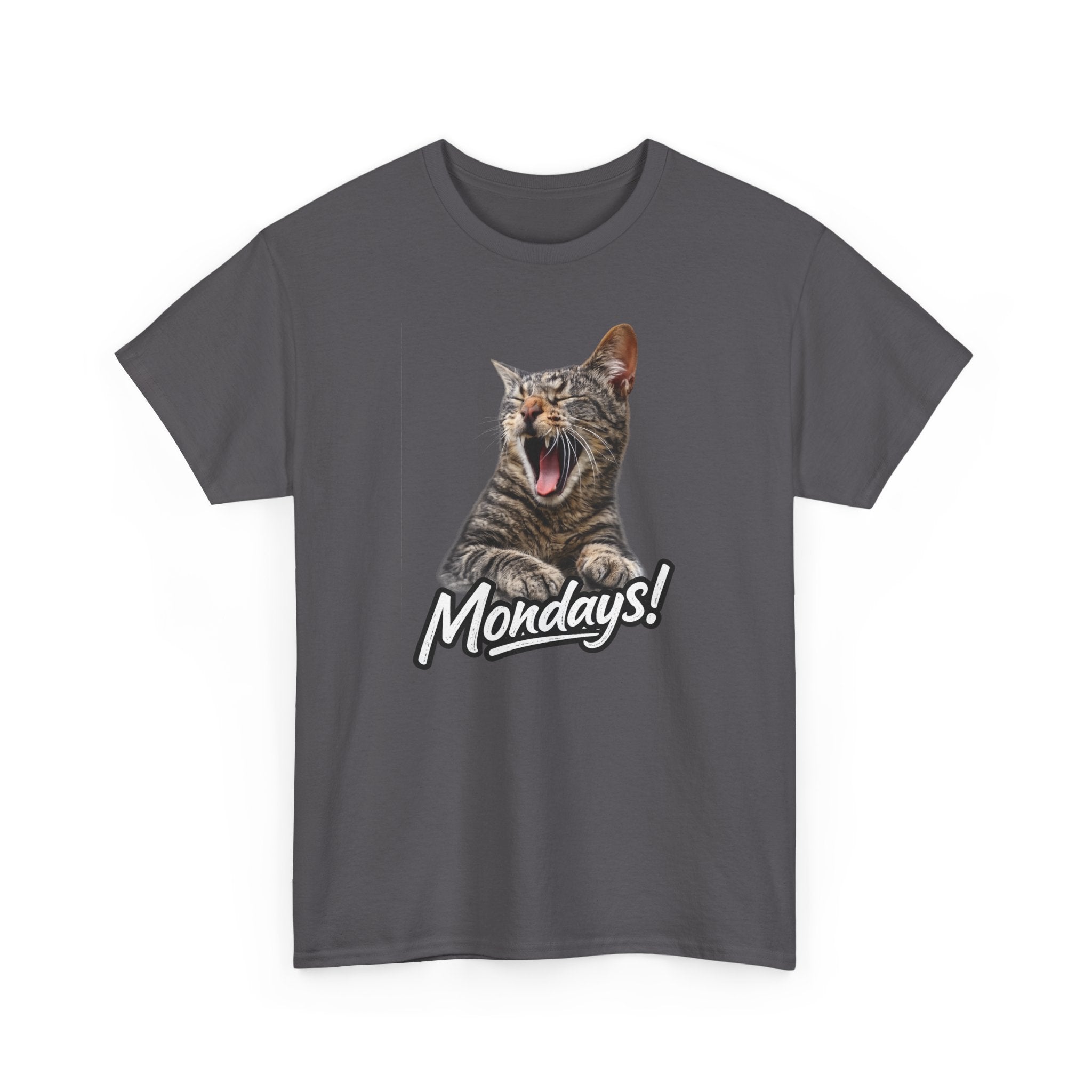 Mondays! Yawning Cat T-Shirt — Funny Cat Tee for Cat Lovers
