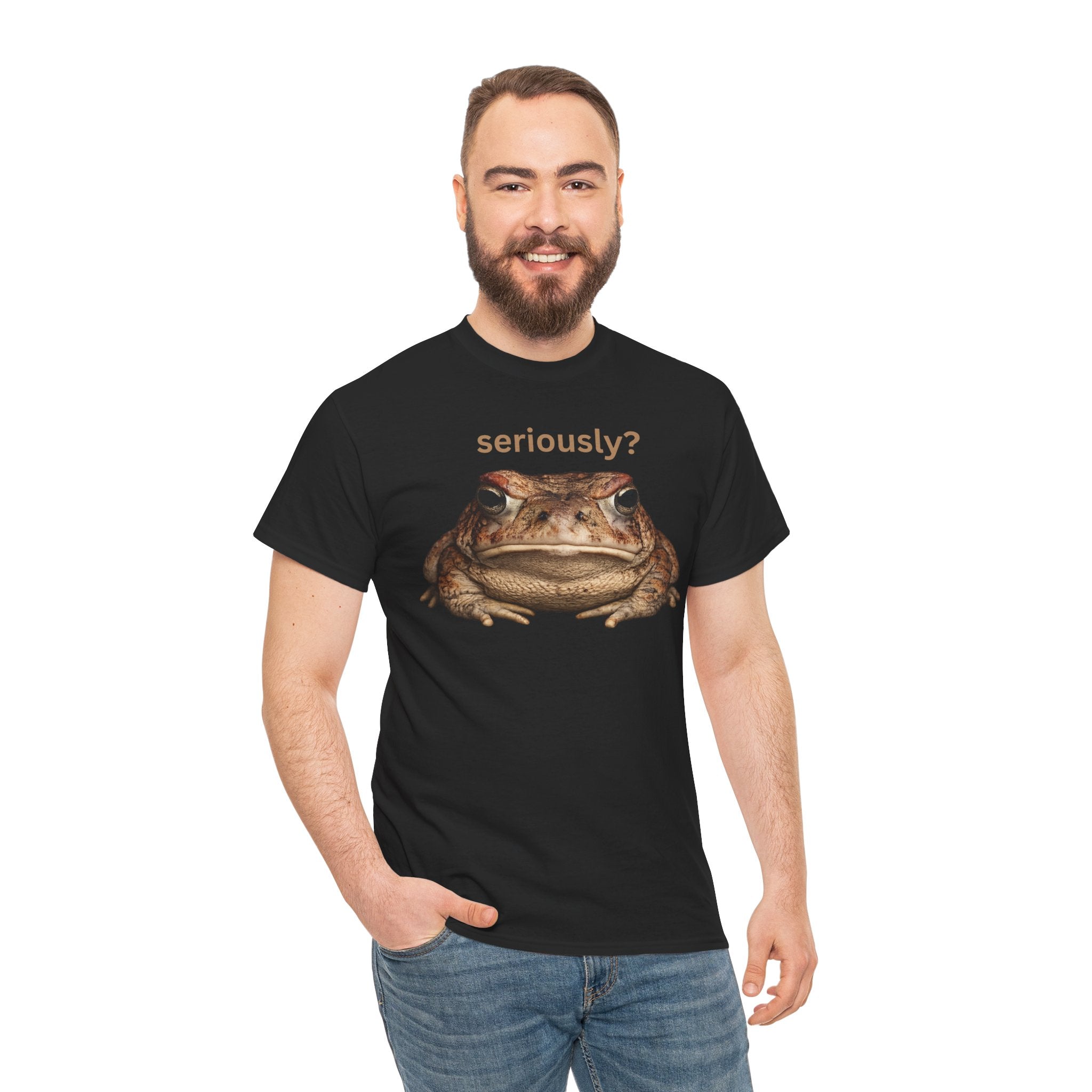 Seriously? Frog T-Shirt — Funny Grumpy Toad Graphic Tee