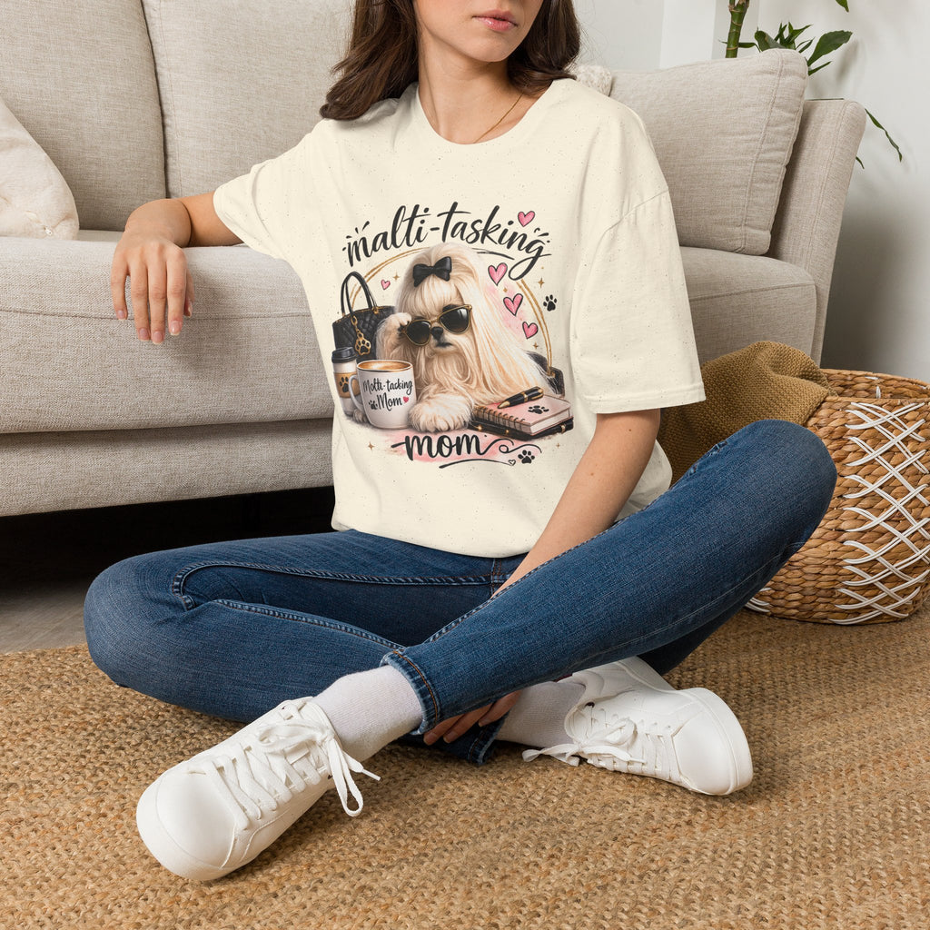 Multi-Tasking Mom T-Shirt — Cute Sunglasses Shih Tzu Graphic