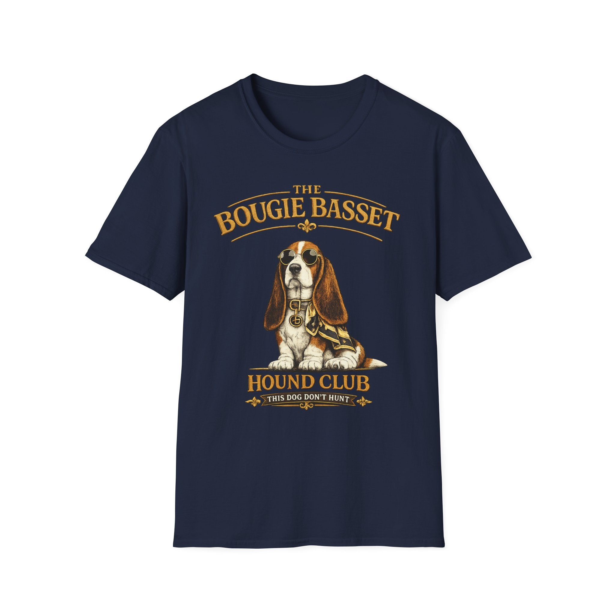 Basset Hound T-Shirt — "The Bougie Basset Hound Club" Graphic Tee
