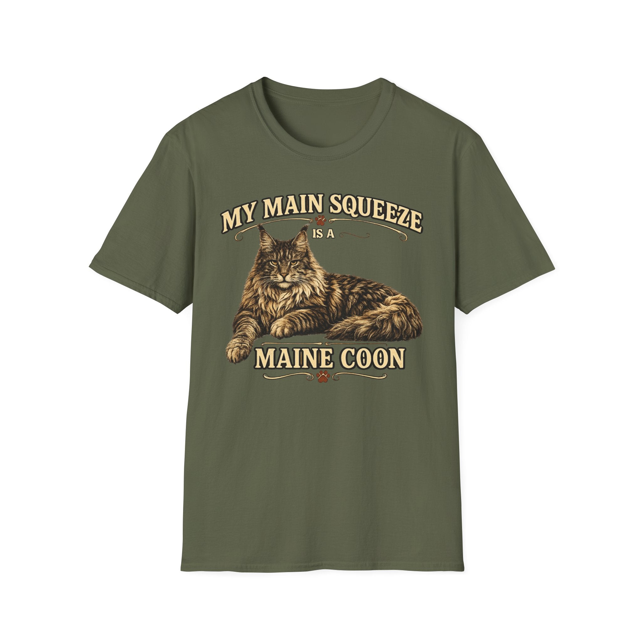 Maine Coon Cat T-Shirt — "My Main Squeeze" Graphic Tee