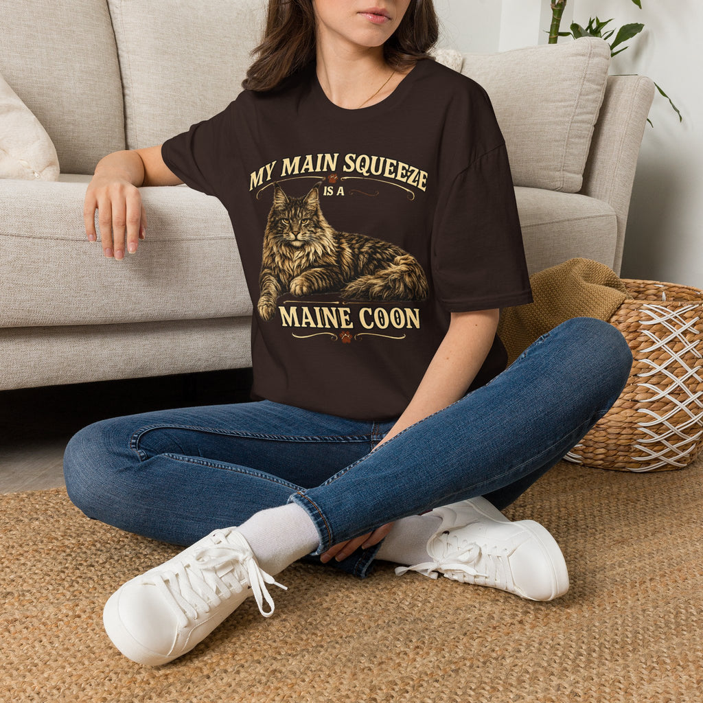 Maine Coon Cat T-Shirt — "My Main Squeeze" Graphic Tee