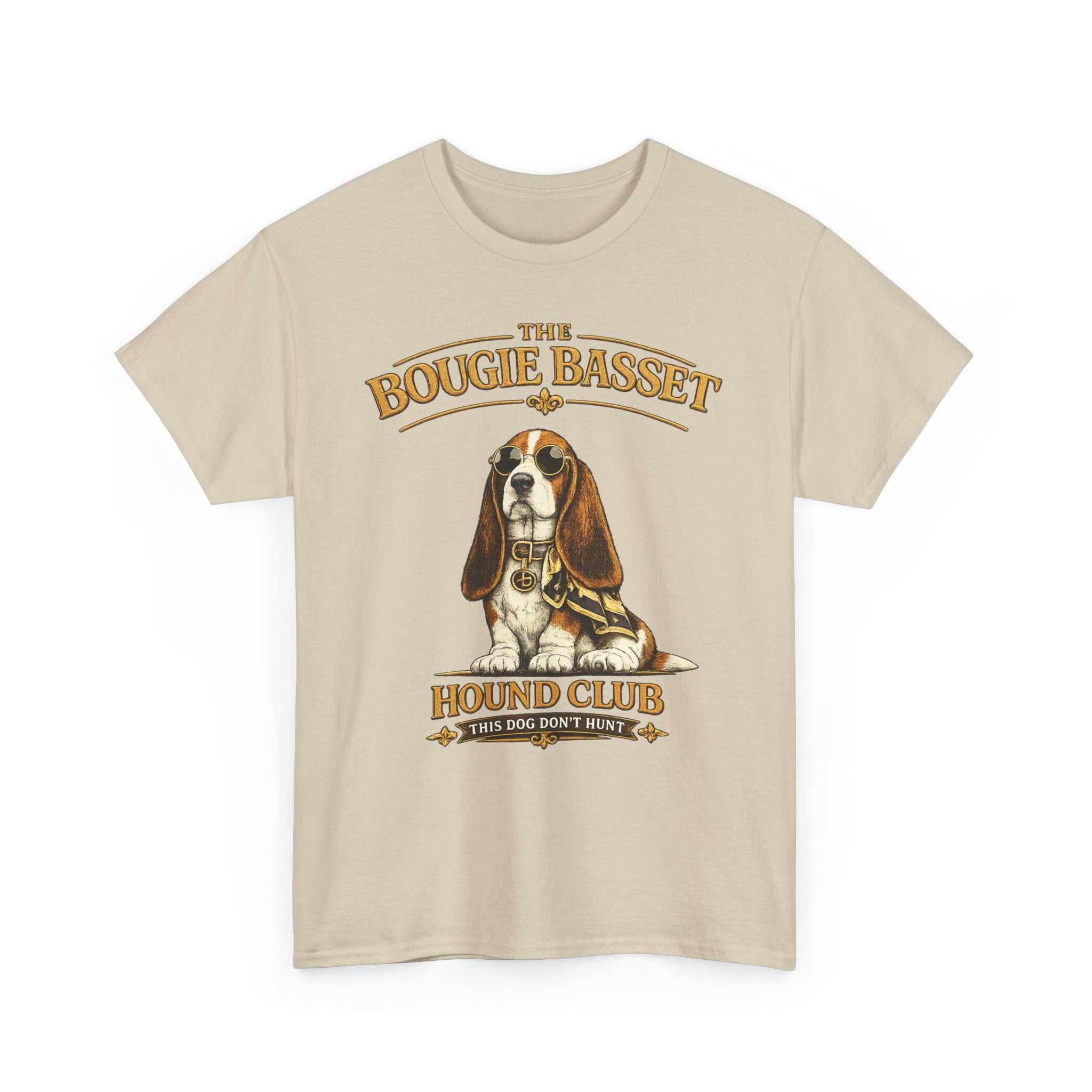 Basset Hound Club T-Shirt – Cute Vintage Basset Hound Graphic Tee " The Bougie Bassett hound Club"
