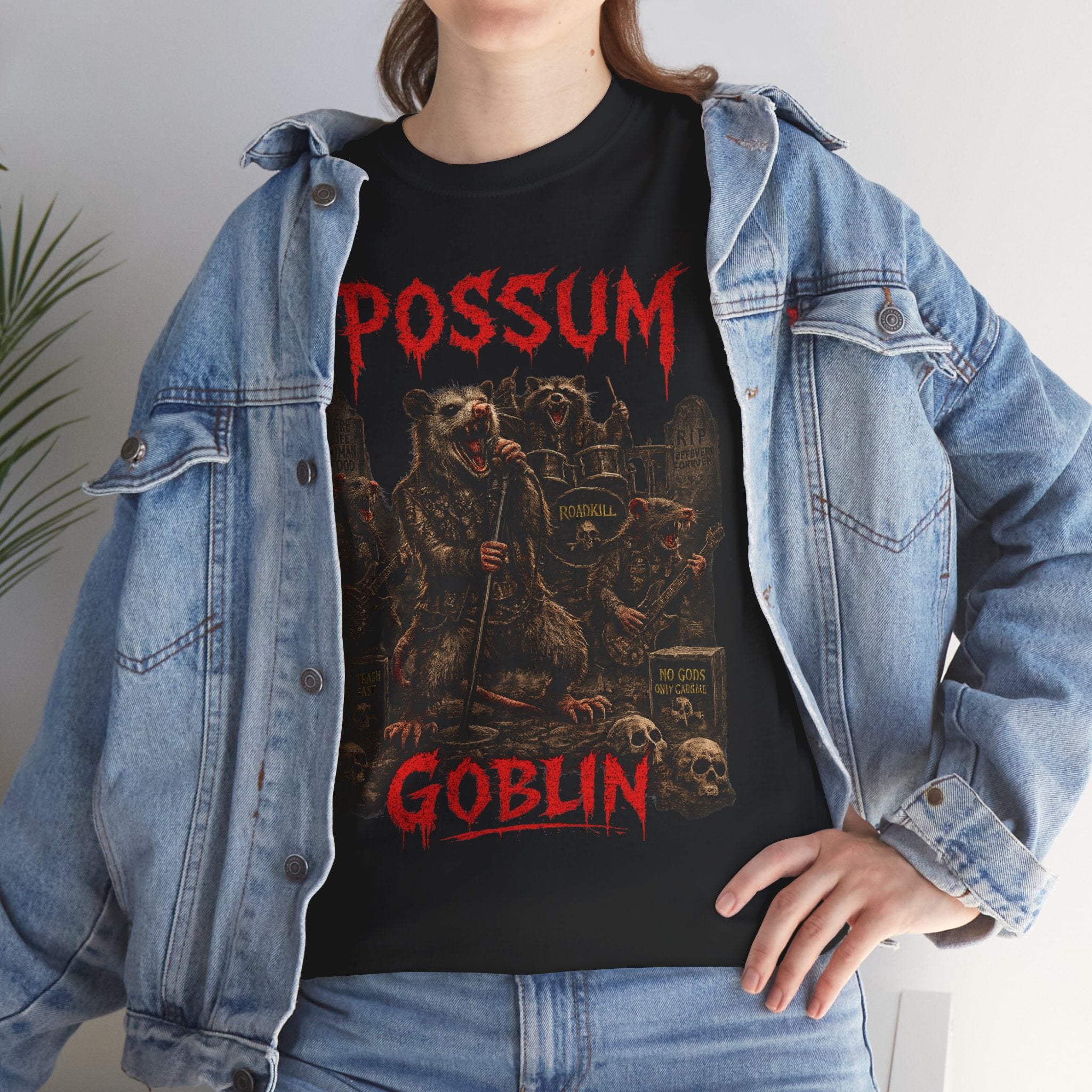 Possum Goblin T-Shirt — Horror Graphic Tee for Fans of Creepy, Gothic Style