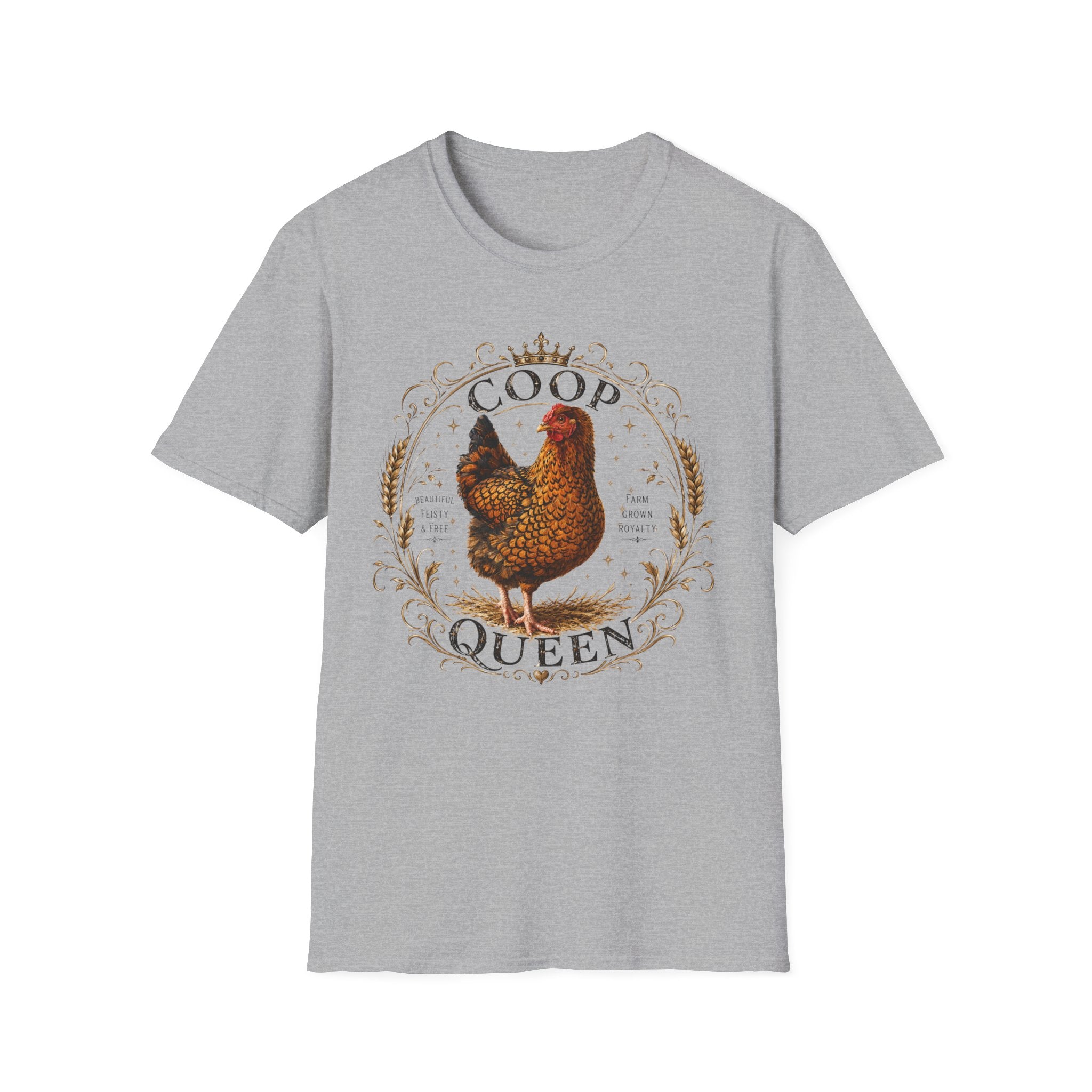 Coop Queen T-Shirt — Vintage Hen Farm Chickens Tee