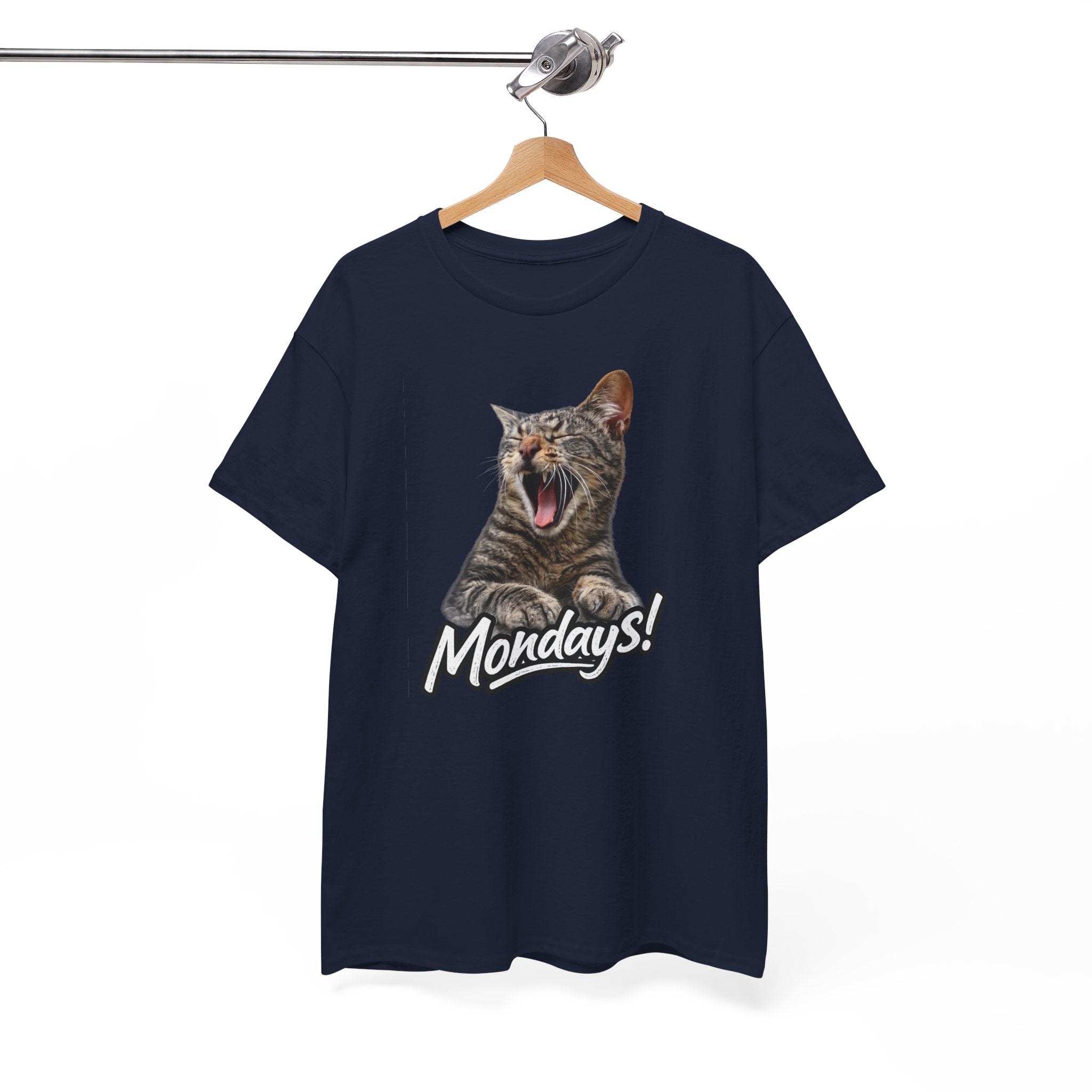 Mondays! Yawning Cat T-Shirt — Funny Cat Tee for Cat Lovers