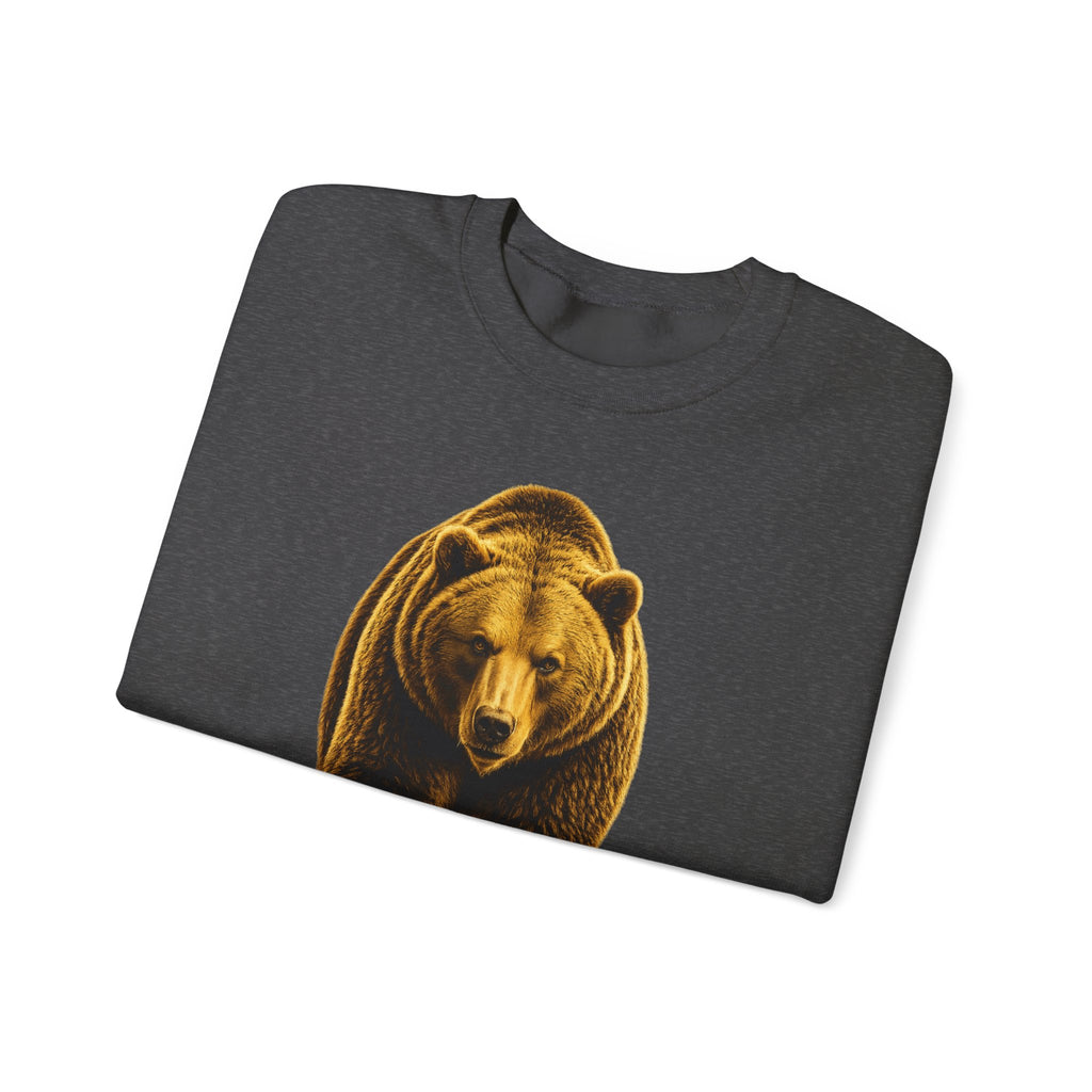 Grizzly Bear Crewneck Sweatshirt — Vintage Wildlife Graphic