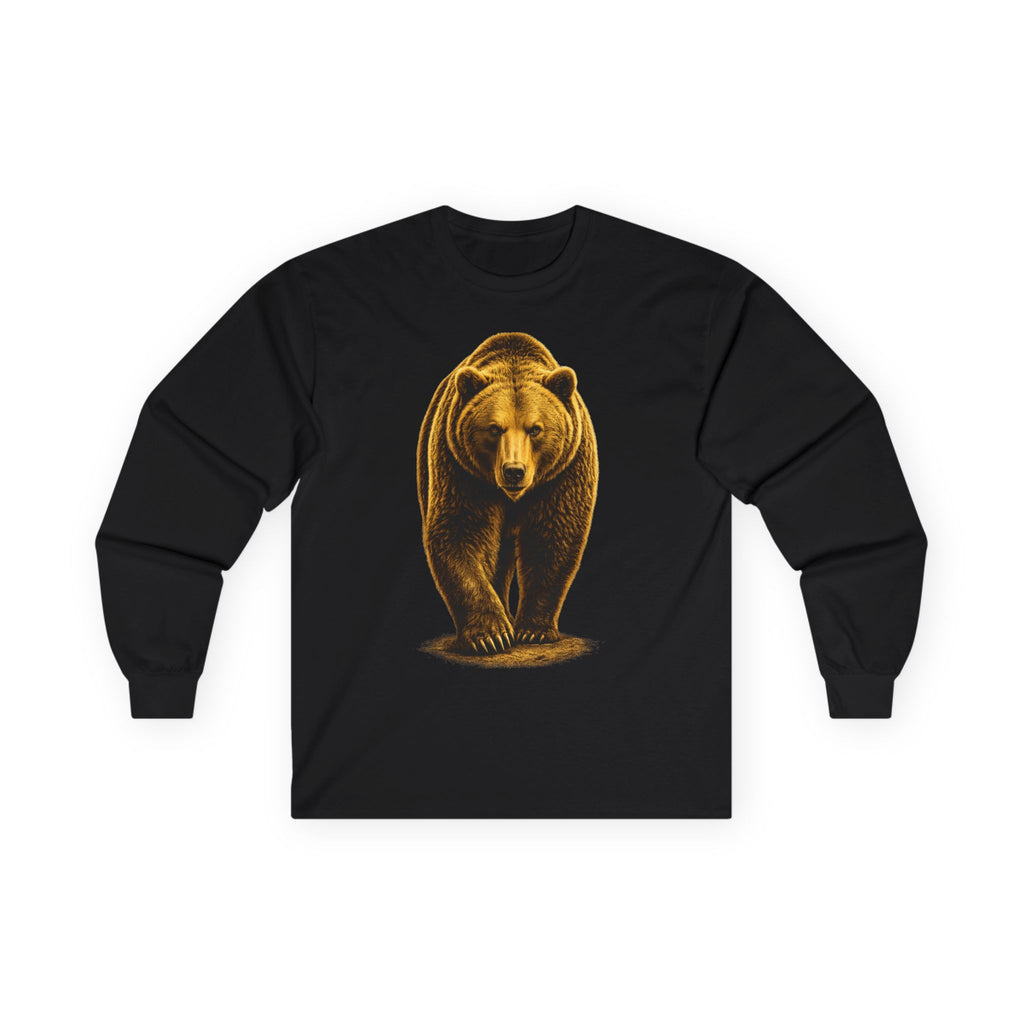 Bear Walk Long Sleeve Tee — Vintage Grizzly Graphic Shirt