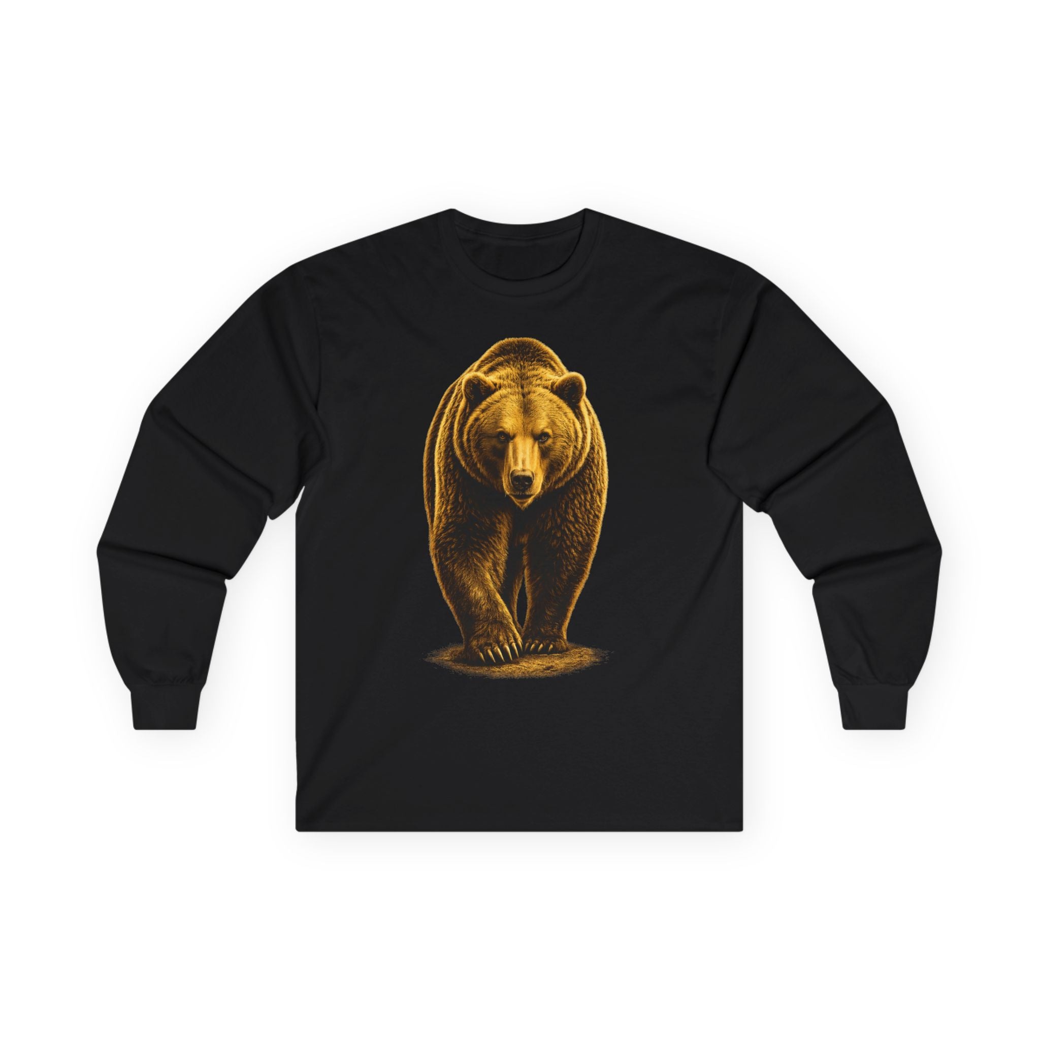 Bear Walk Long Sleeve Tee — Vintage Grizzly Graphic Shirt
