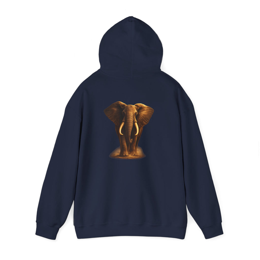 Elephant Portrait Hoodie — Majestic African Elephant Graphic Sweatshirt
