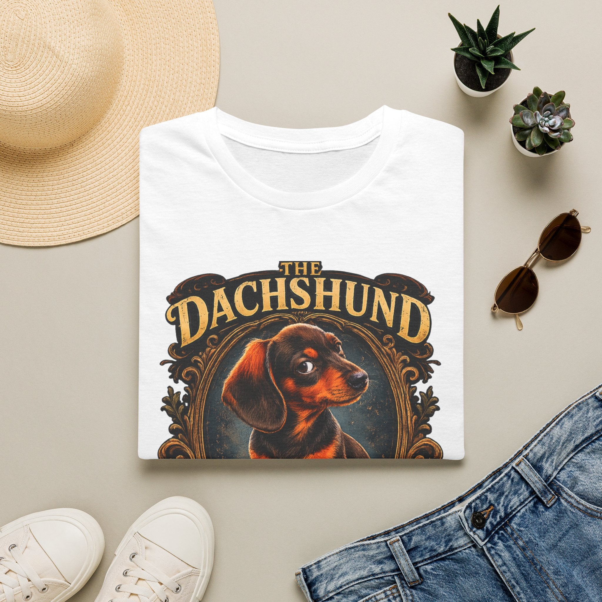 Dachshund T-Shirt — 'The Dachshund: The Long and Short of It' Vintage Dog Tee