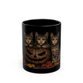 Halloween Cat Pumpkin Black Mug – Spooky Autumn Coffee Cup (11oz, 15oz)