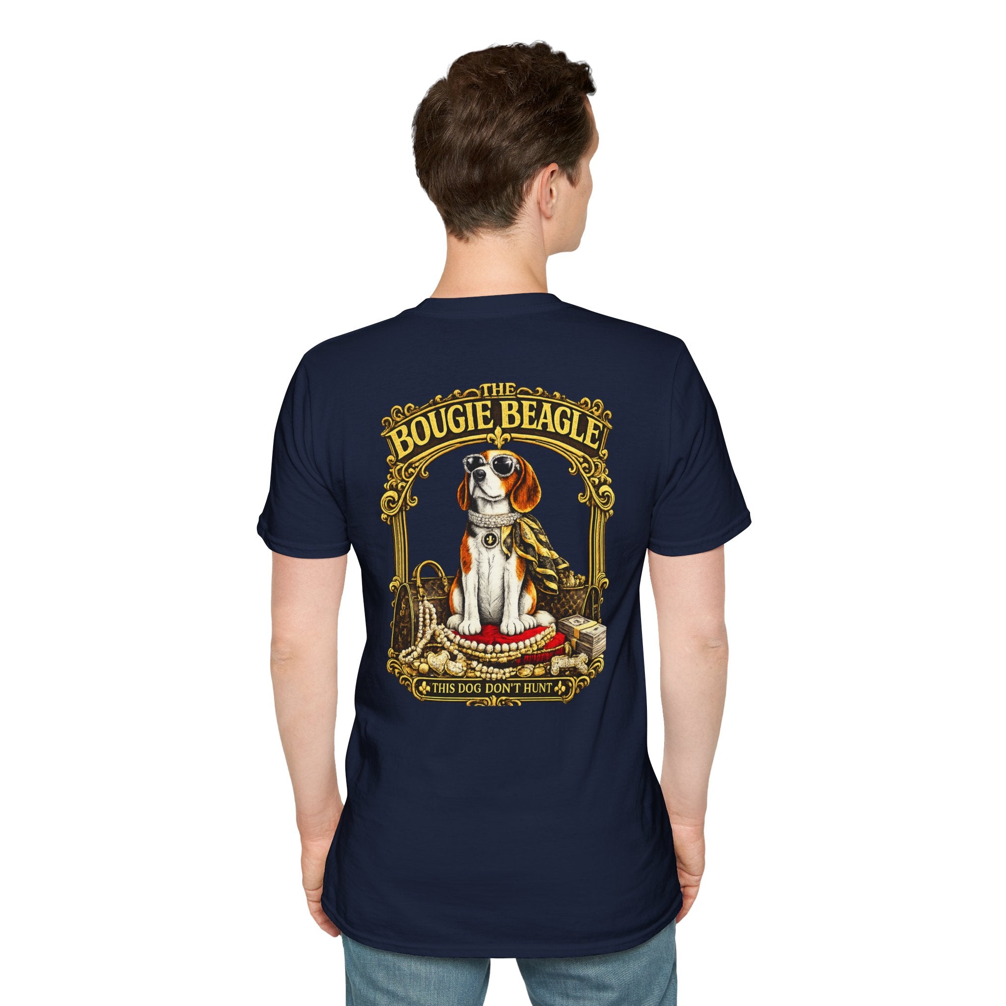 Beagle Vintage Tee- front and back print "Bougie Beagle" Graphic T-Shirt for Dog Lovers