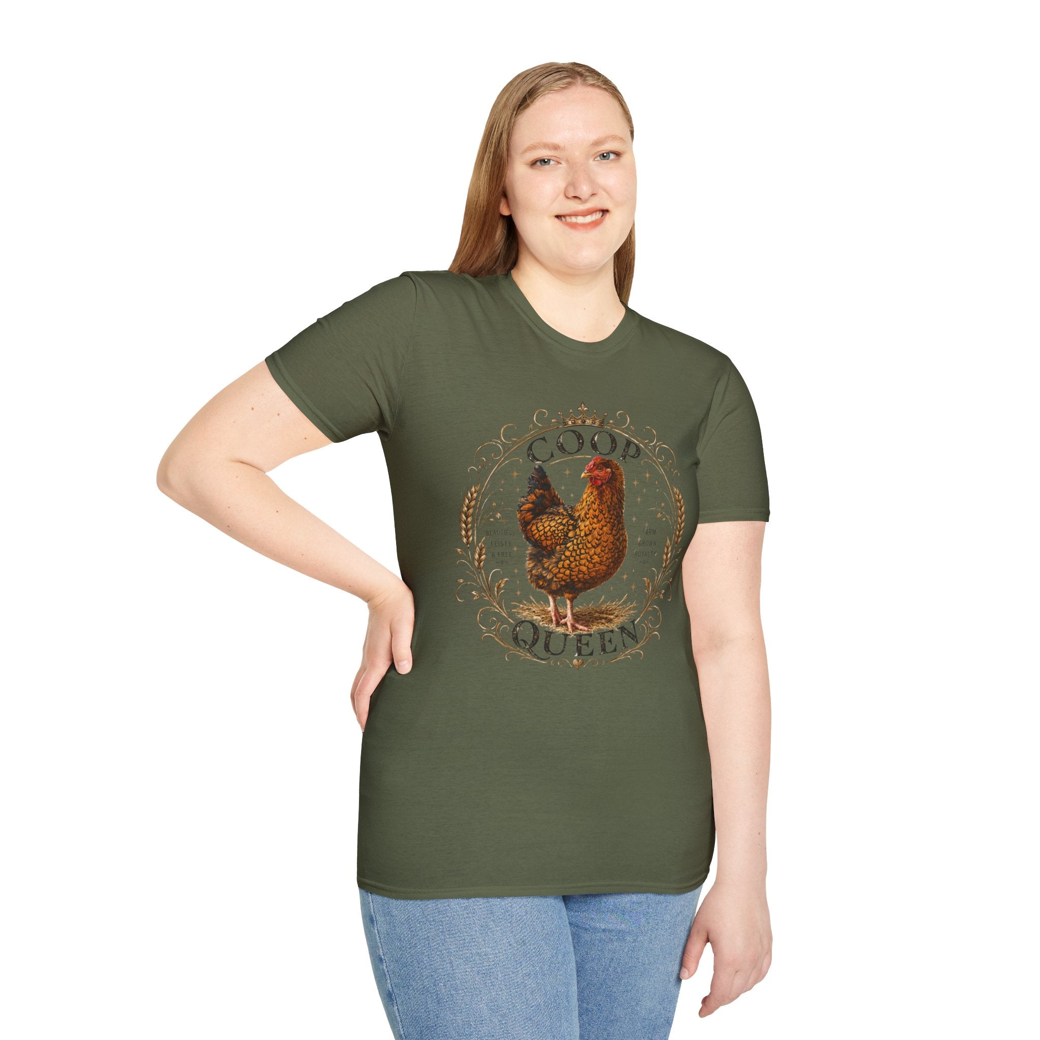 Coop Queen T-Shirt — Vintage Hen Farm Chickens Tee