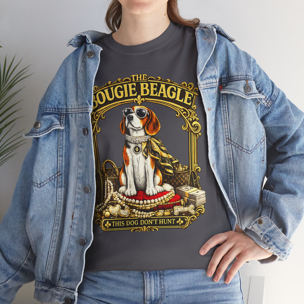 Beagle Graphic Tee — "This Dog Don’t Hunt" " The Bougie Beagle" Vintage Dog Lover Shirt
