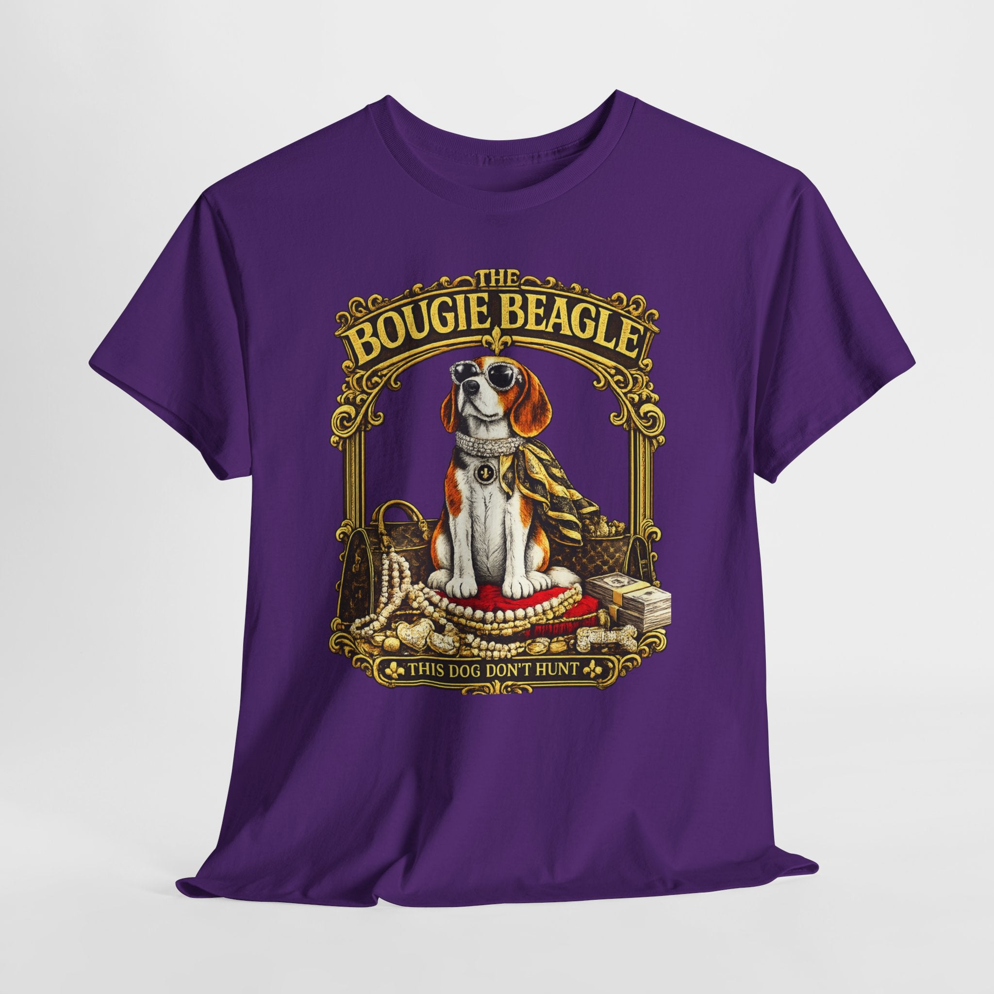 Beagle Graphic Tee — "This Dog Don’t Hunt" " The Bougie Beagle" Vintage Dog Lover Shirt