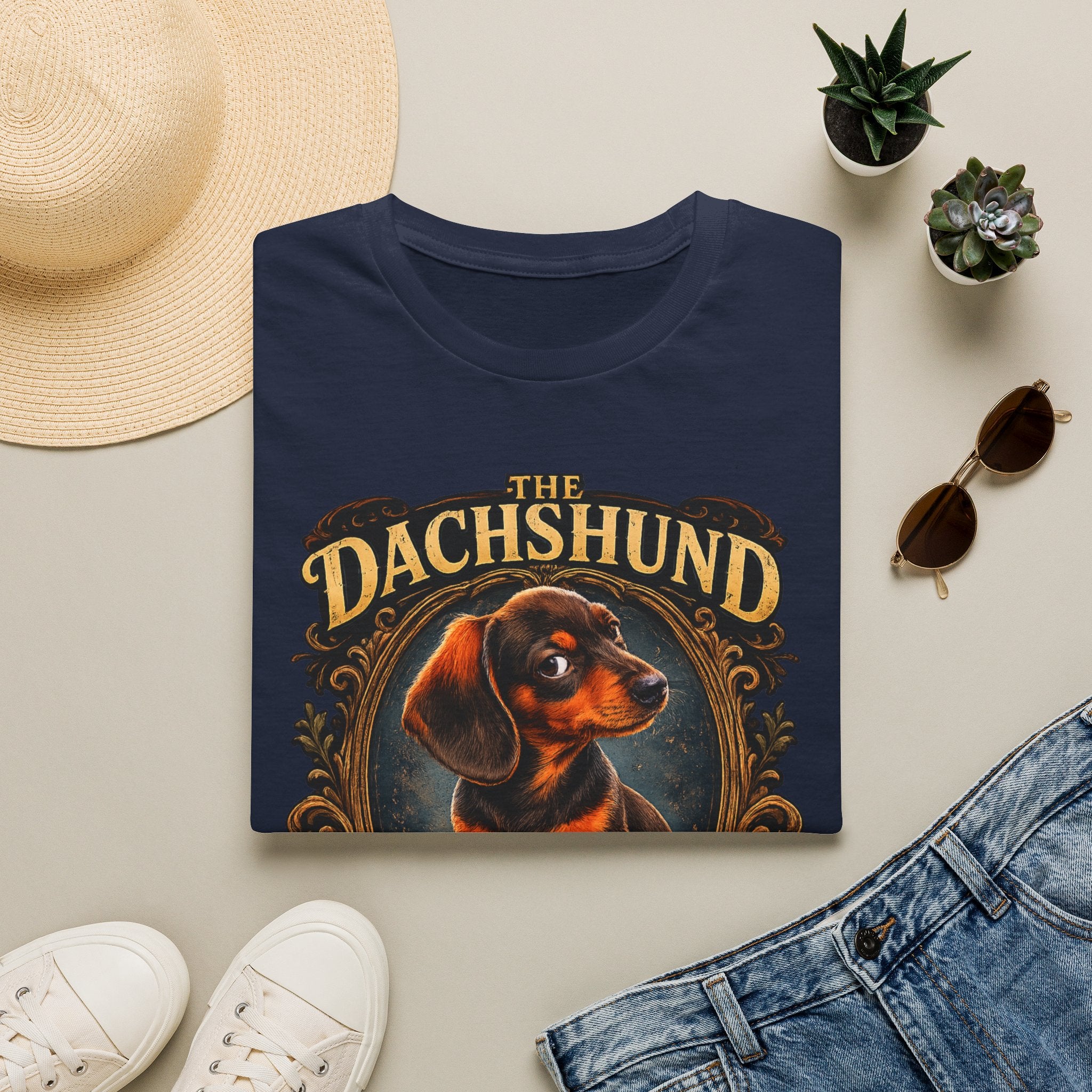 Dachshund T-Shirt — 'The Dachshund: The Long and Short of It' Vintage Dog Tee