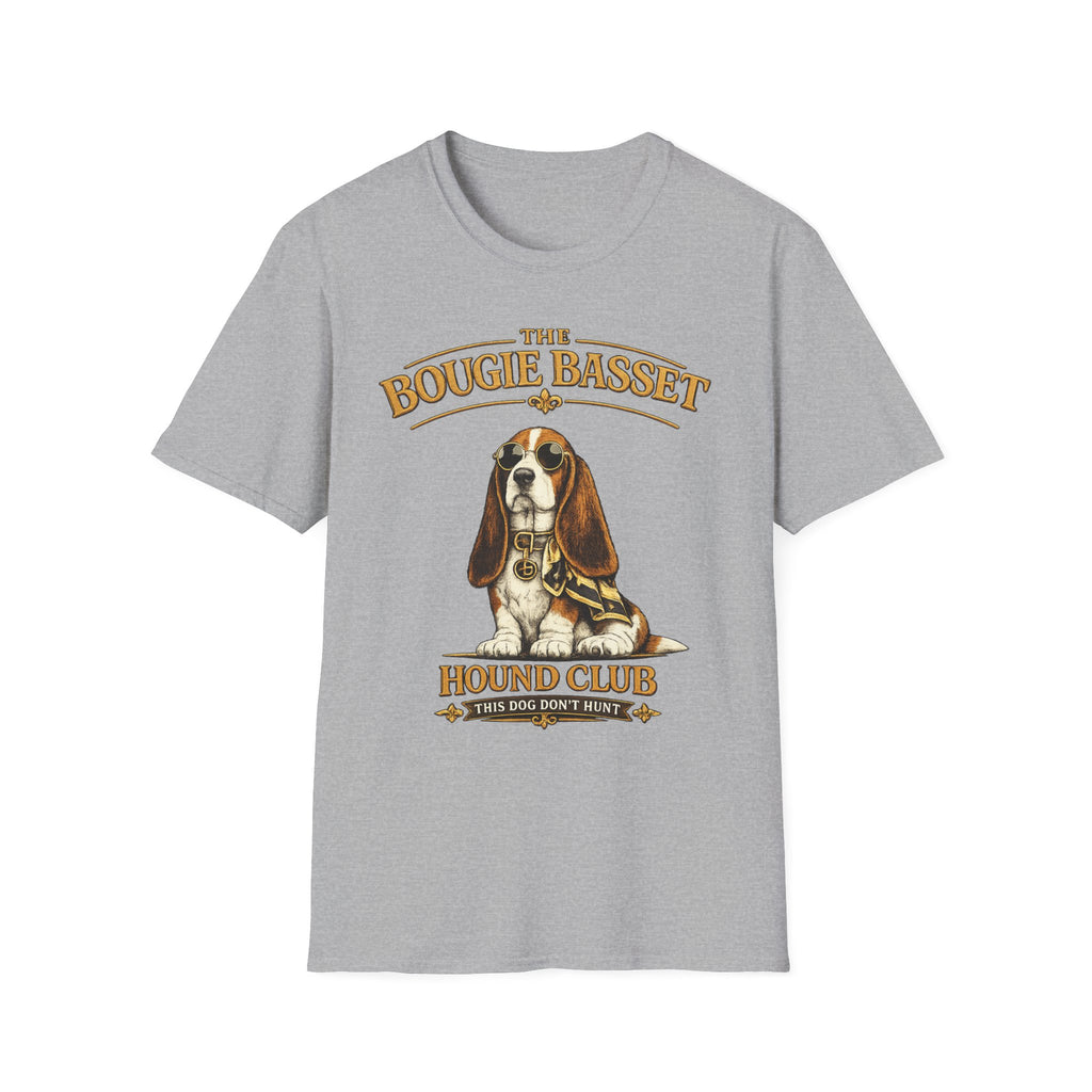 Basset Hound T-Shirt — "The Bougie Basset Hound Club" Graphic Tee