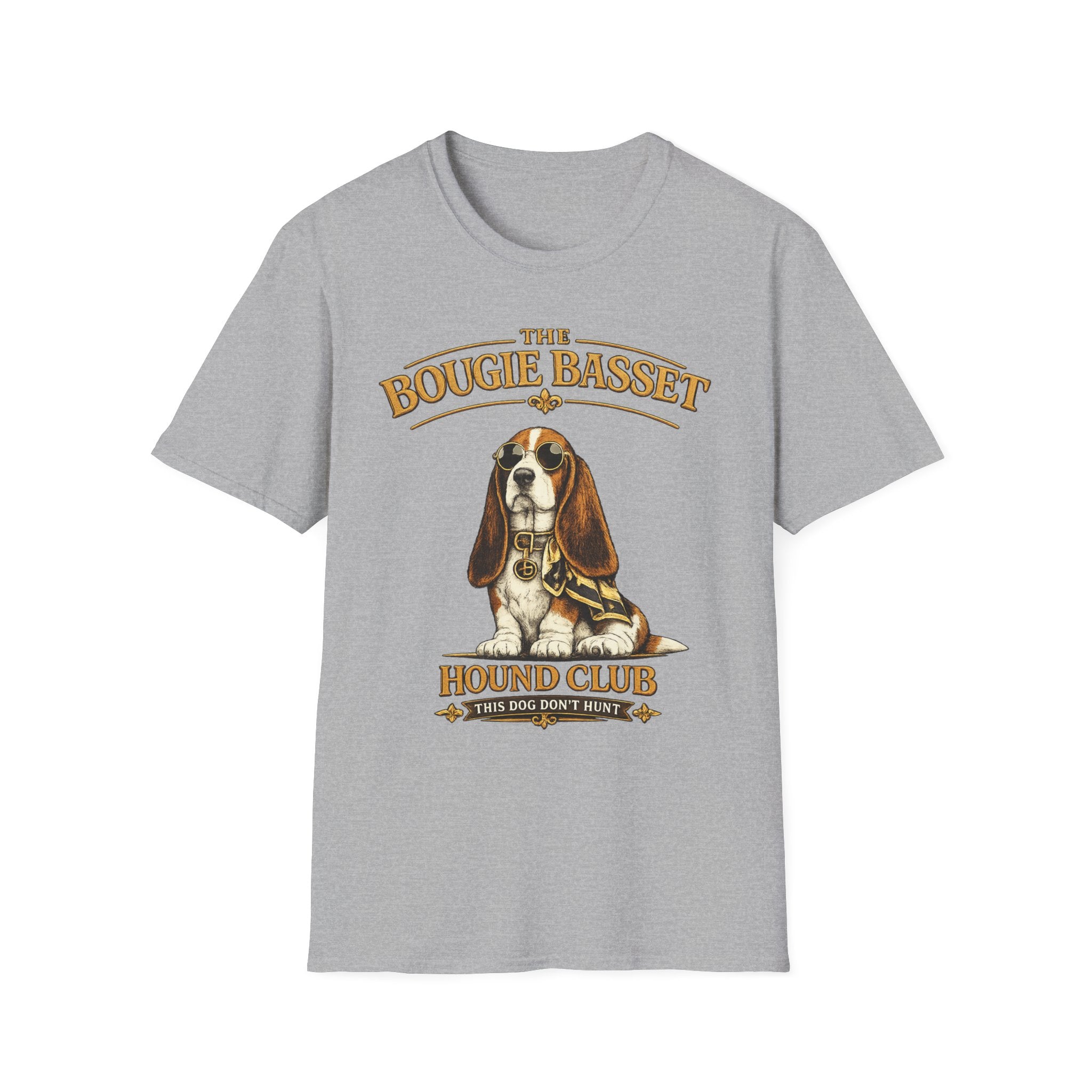 Basset Hound T-Shirt — "The Bougie Basset Hound Club" Graphic Tee