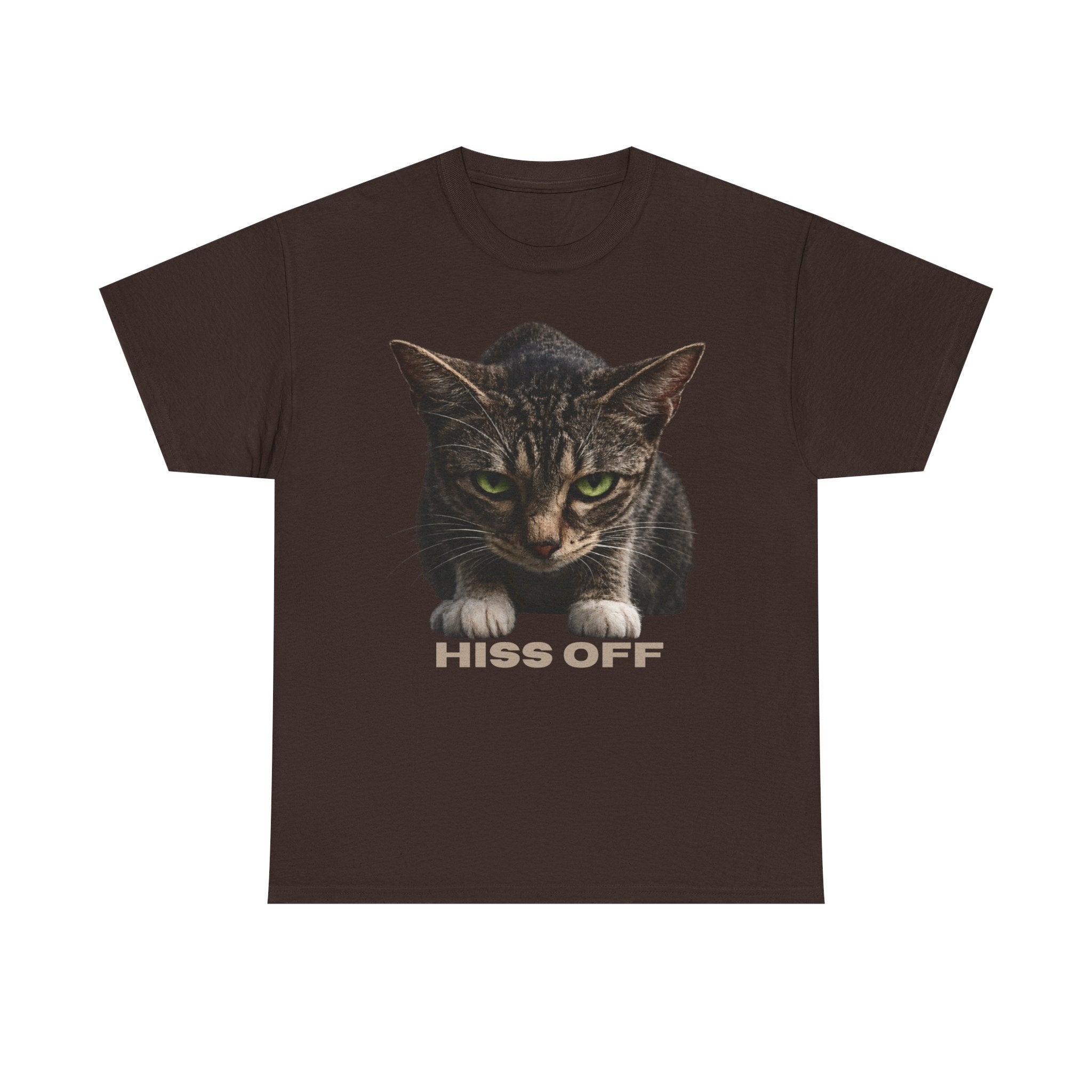 Hiss Off Cat T-Shirt — Angry Tabby Graphic Tee