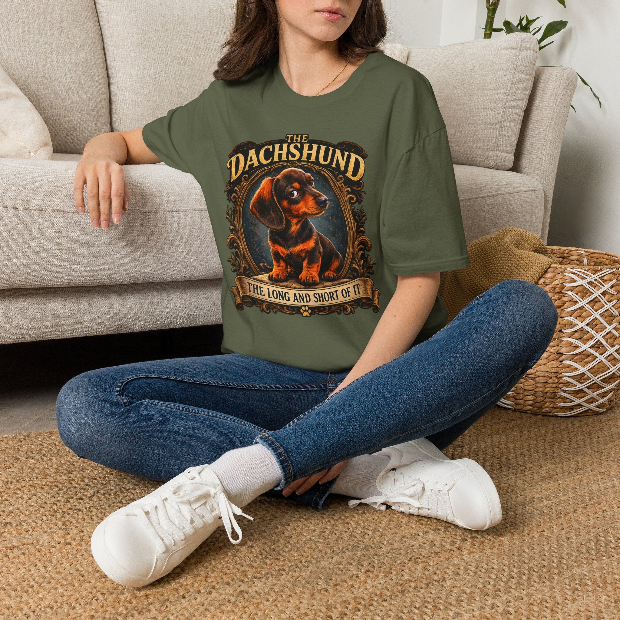Dachshund T-Shirt — 'The Dachshund: The Long and Short of It' Vintage Dog Tee