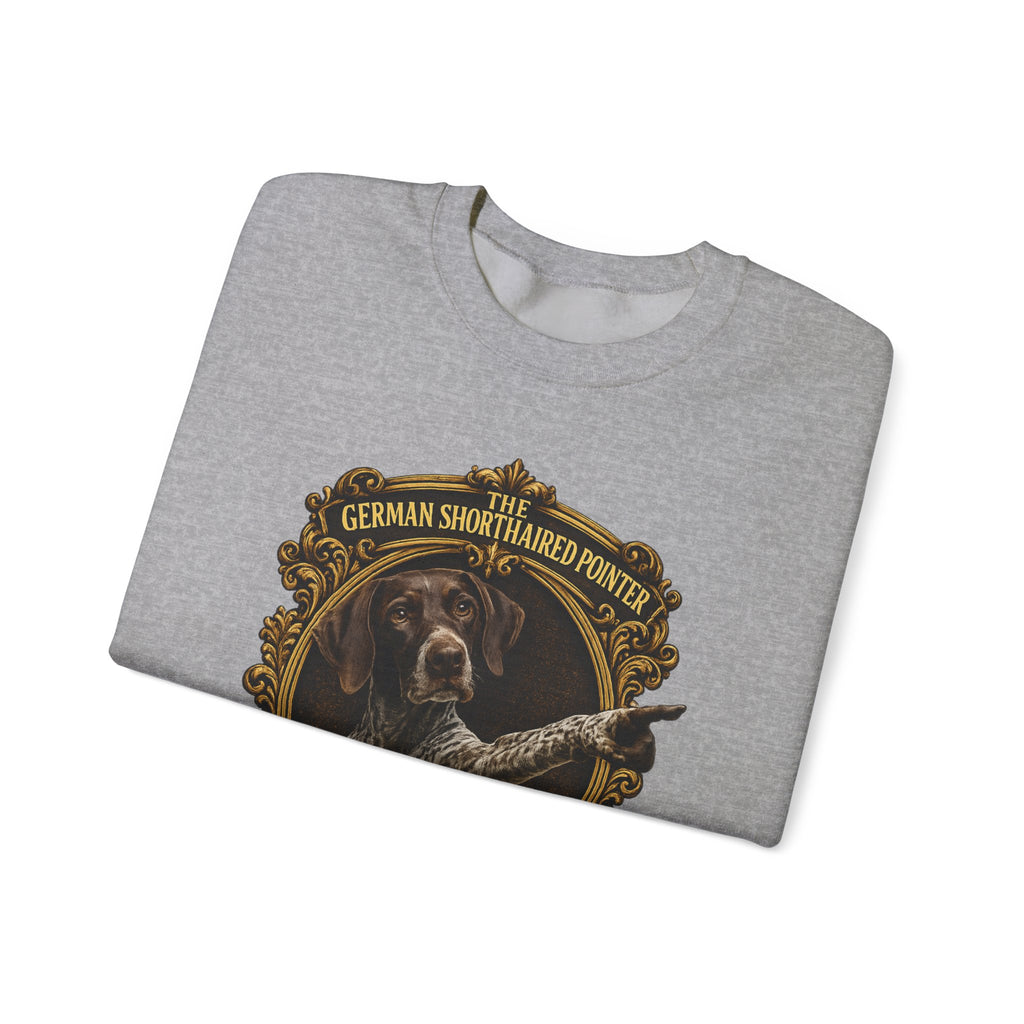 German Shorthaired Pointer -Crewneck Sweatshirt —  "It's Over There" Graphic
