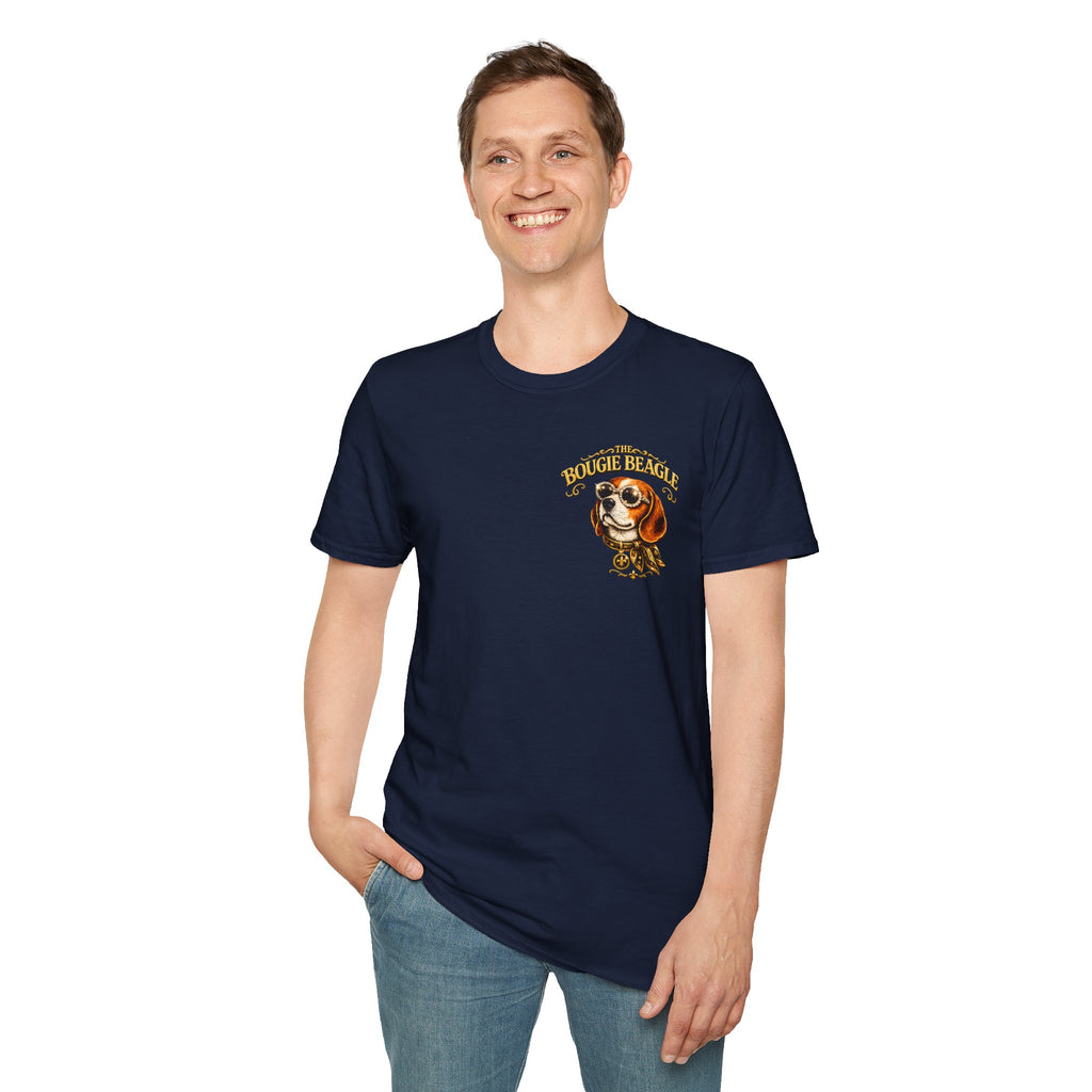 Beagle Vintage Tee- front and back print "Bougie Beagle" Graphic T-Shirt for Dog Lovers