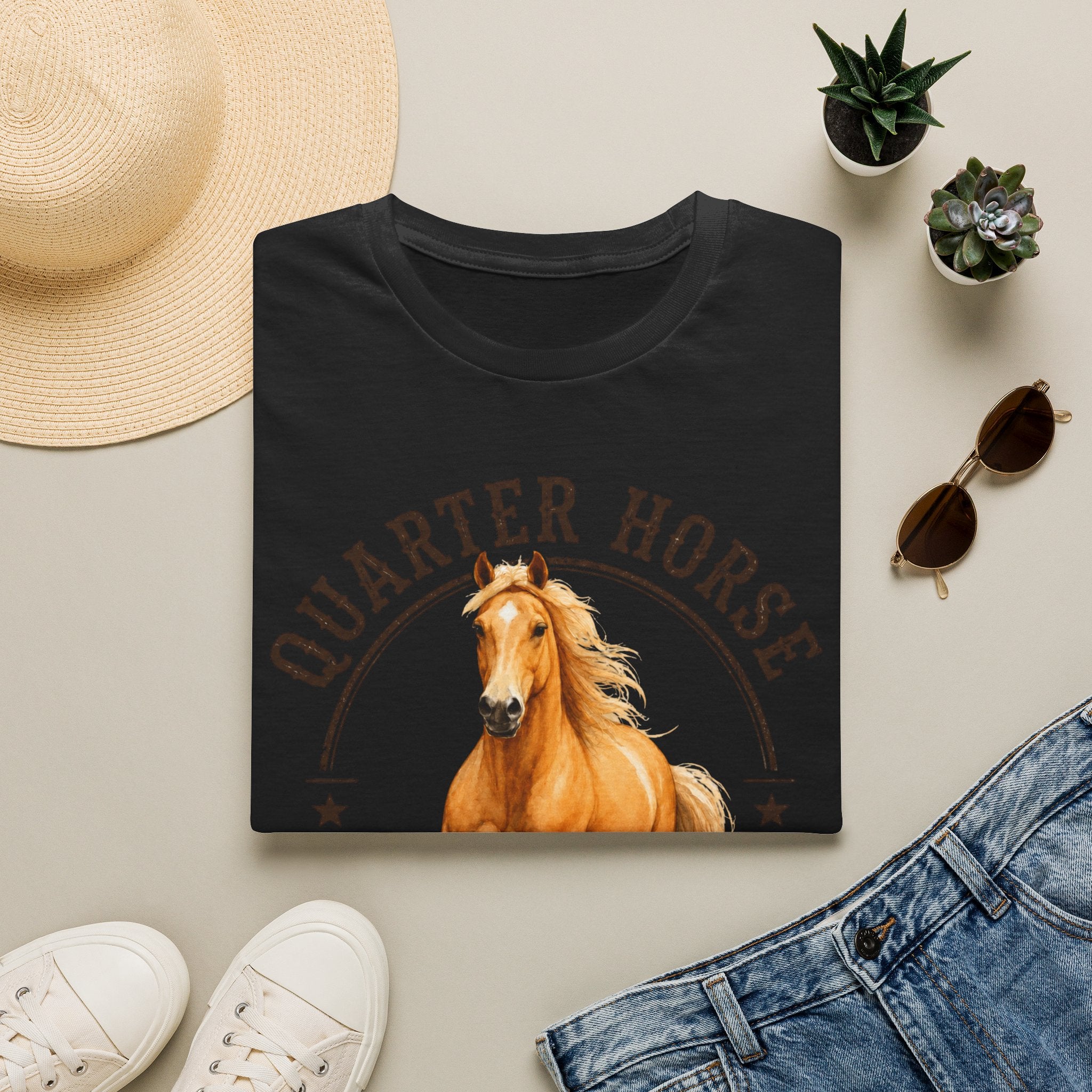 Quarter Horse T-Shirt — 'Quarter Horse 100% Love' Graphic Tee for Horse Lovers
