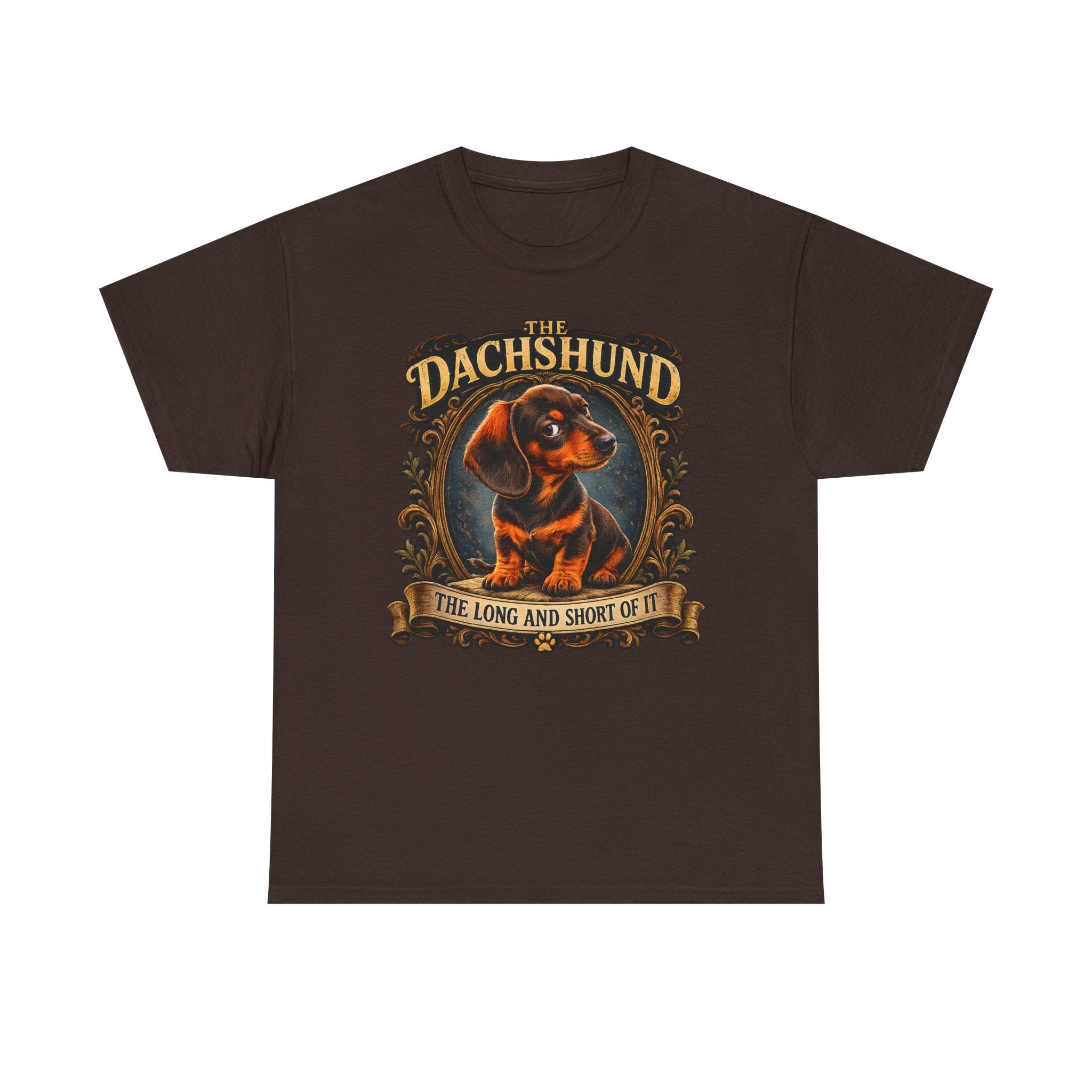 Dachshund Tee - "The Long and Short of It" Vintage Dog T-Shirt