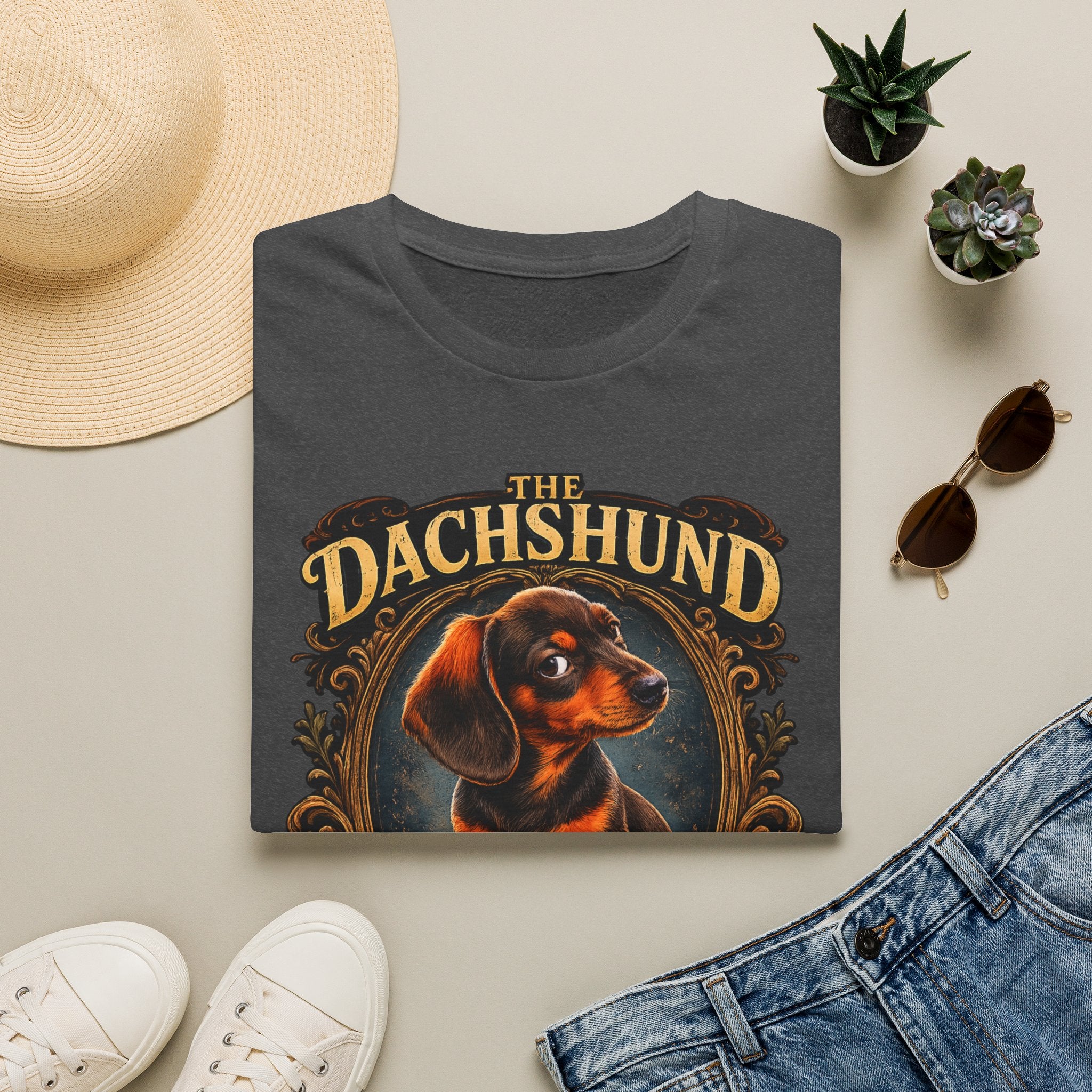 Dachshund T-Shirt — 'The Dachshund: The Long and Short of It' Vintage Dog Tee