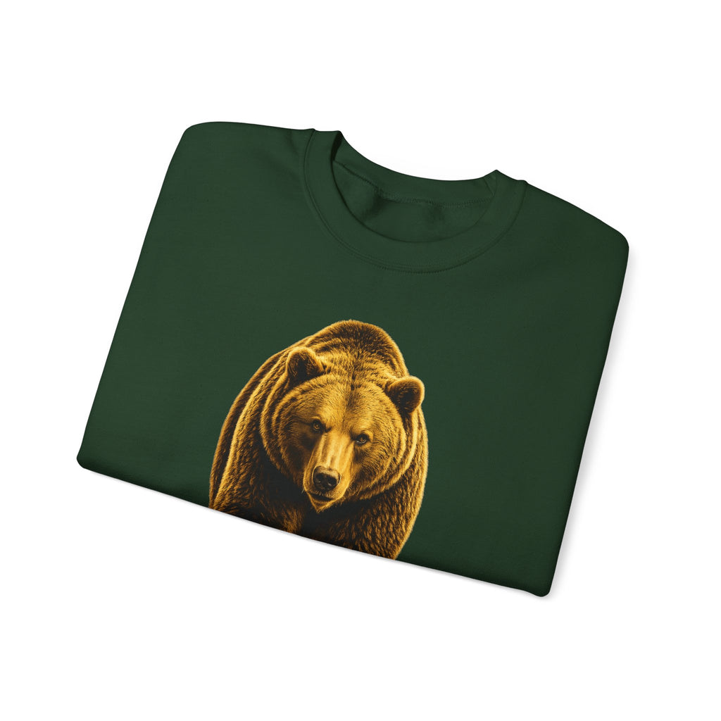 Grizzly Bear Crewneck Sweatshirt — Vintage Wildlife Graphic