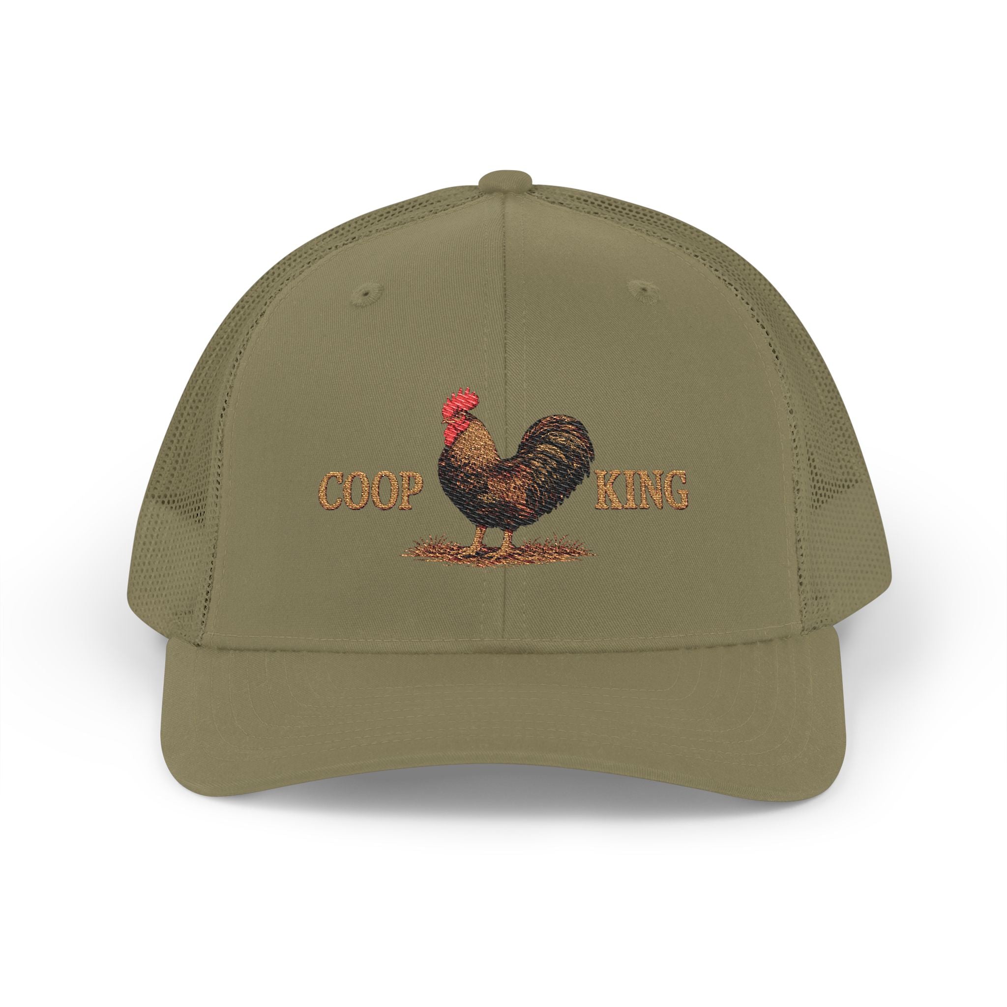 Coop King Trucker Hat - Rooster Farm Snapback Cap