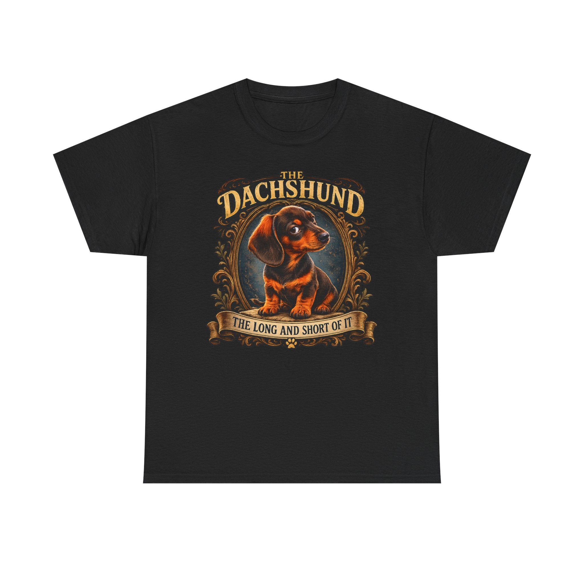 Dachshund Tee - "The Long and Short of It" Vintage Dog T-Shirt