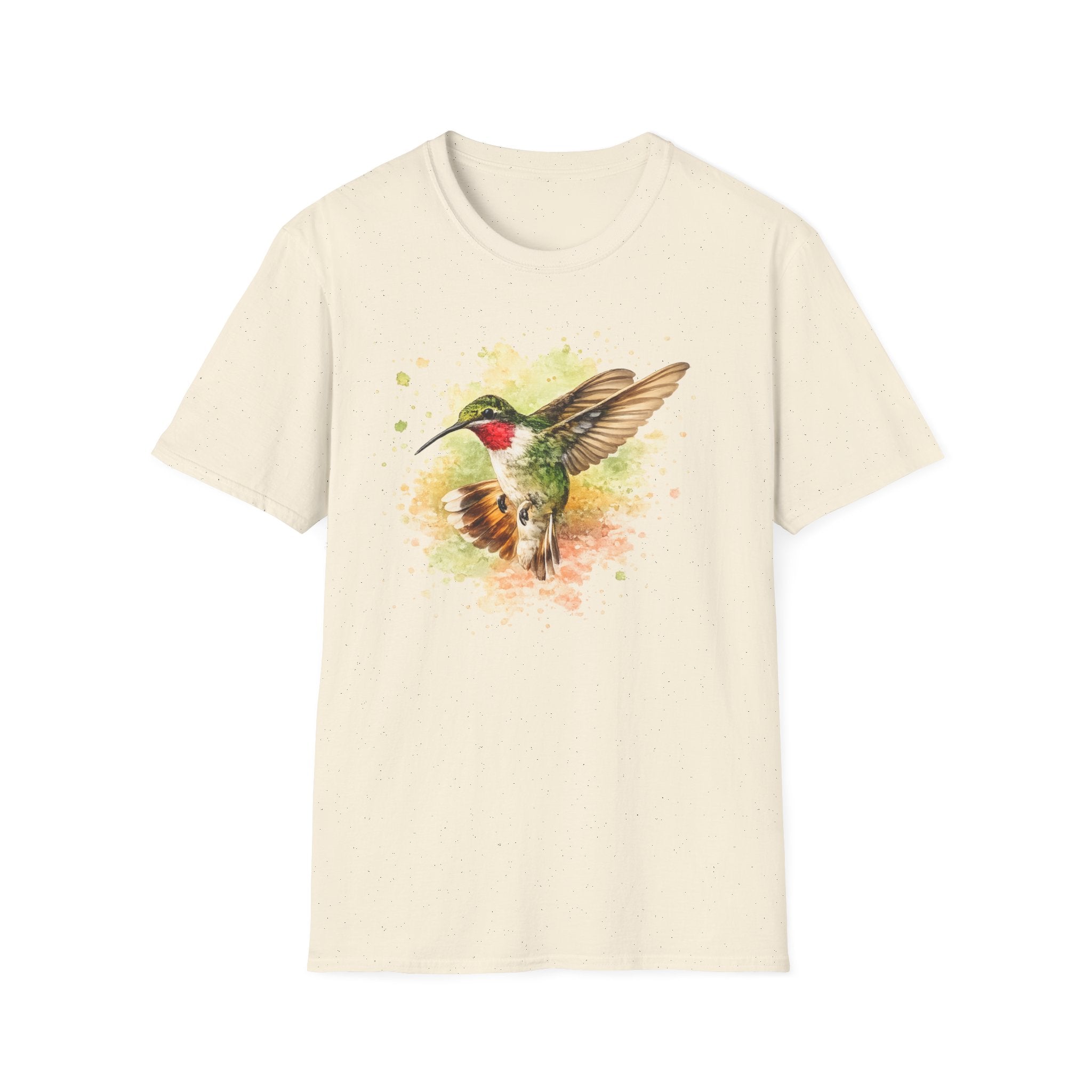 Hummingbird Watercolor T-Shirt — Artistic Bird Nature Tee