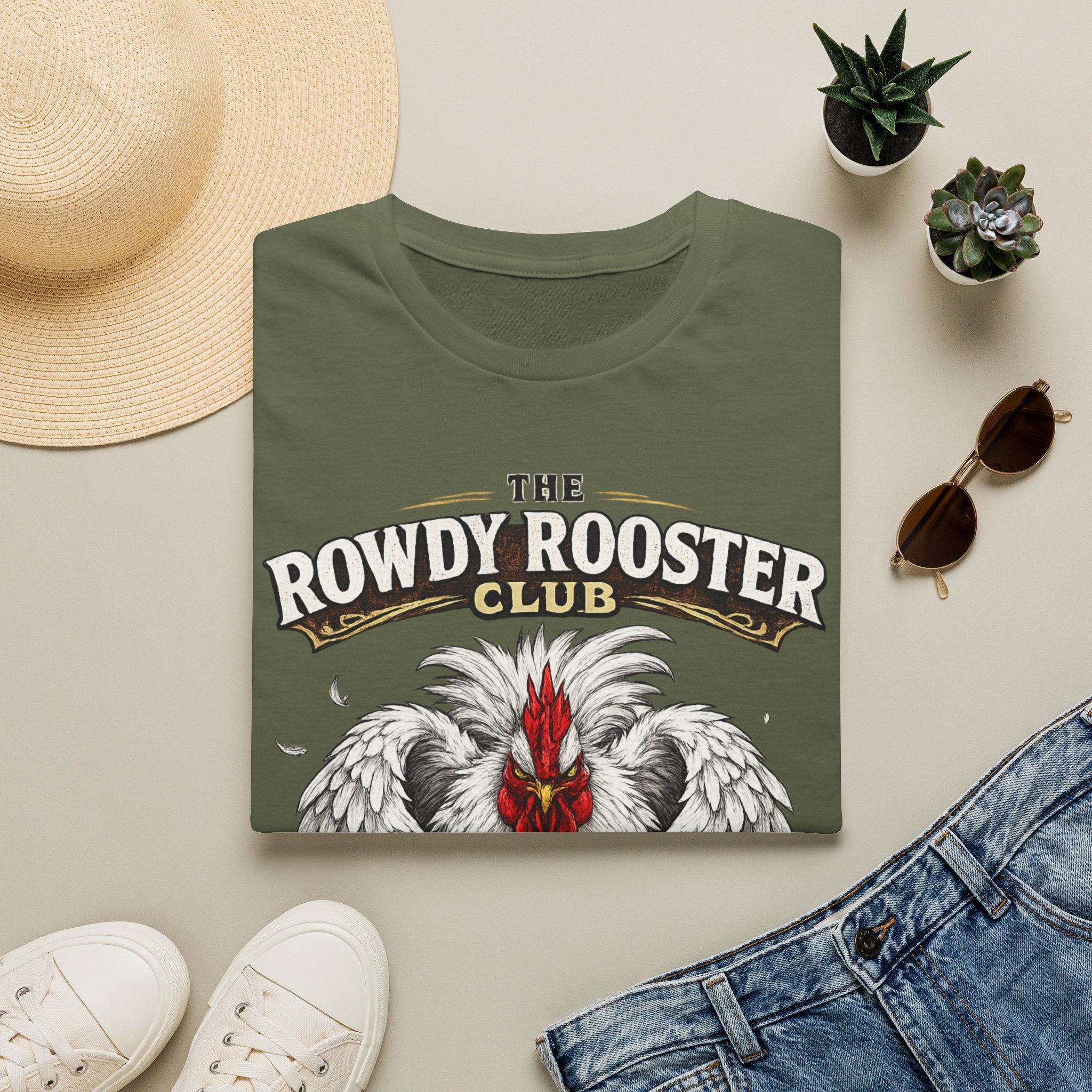 Rooster - Rowdy Rooster Club T-Shirt — 'Meetings Held at Sunrise' Graphic Tee