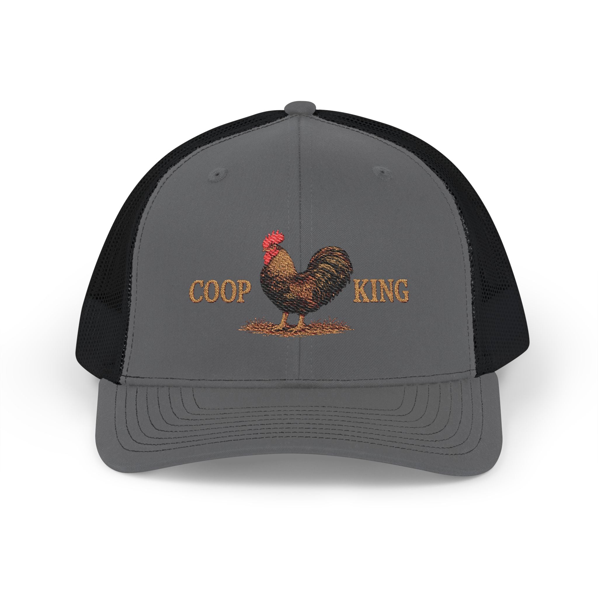 Coop King Trucker Hat - Rooster Farm Snapback Cap
