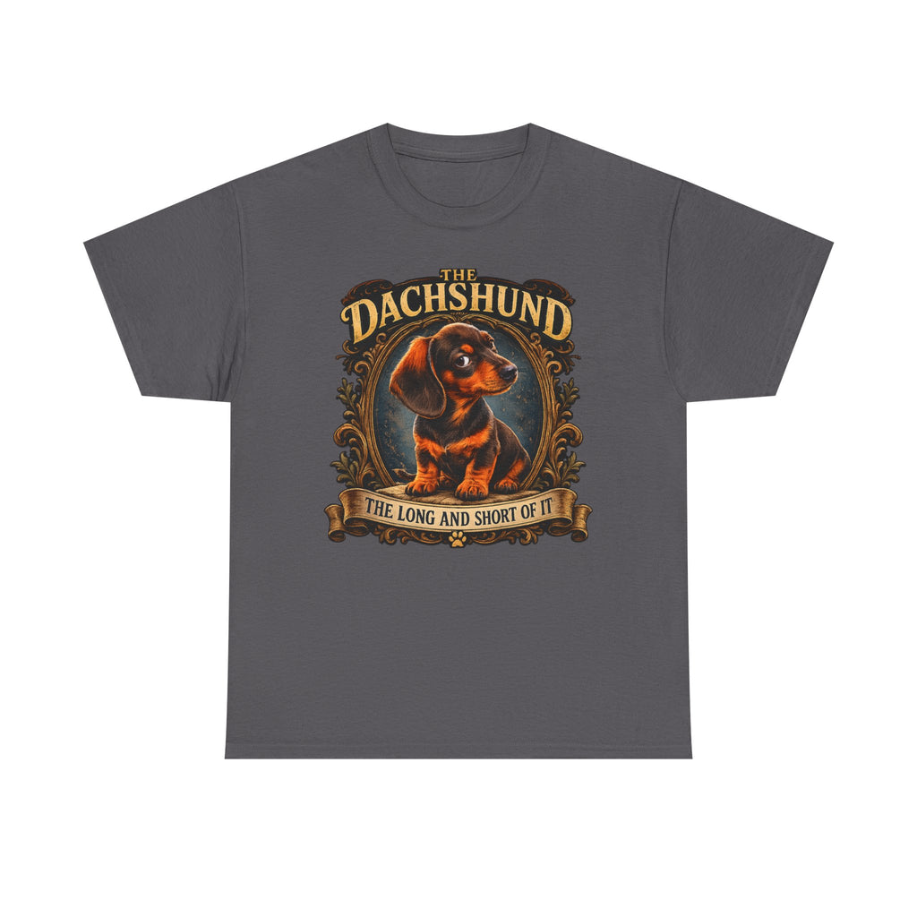 Dachshund Tee - "The Long and Short of It" Vintage Dog T-Shirt