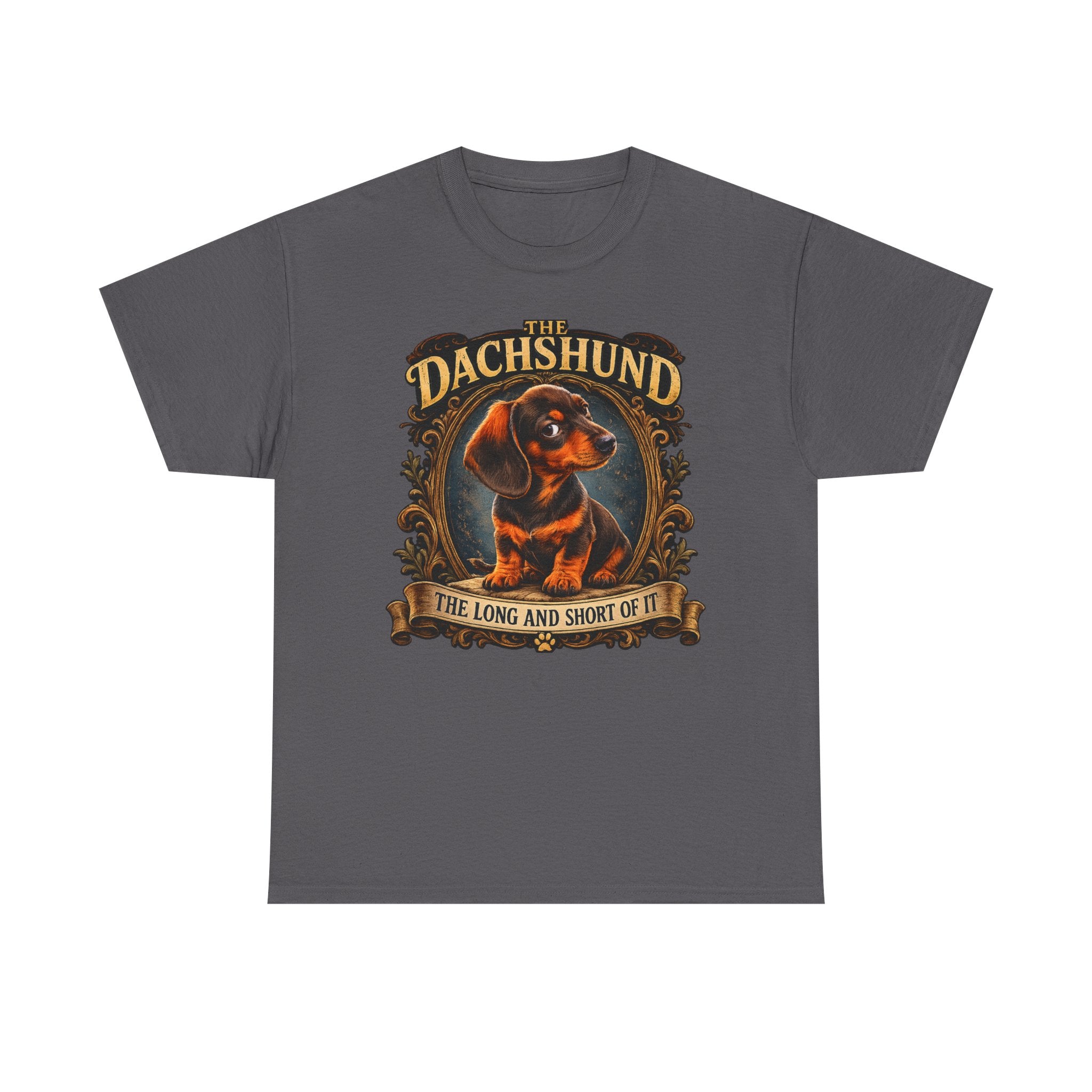 Dachshund Tee - "The Long and Short of It" Vintage Dog T-Shirt