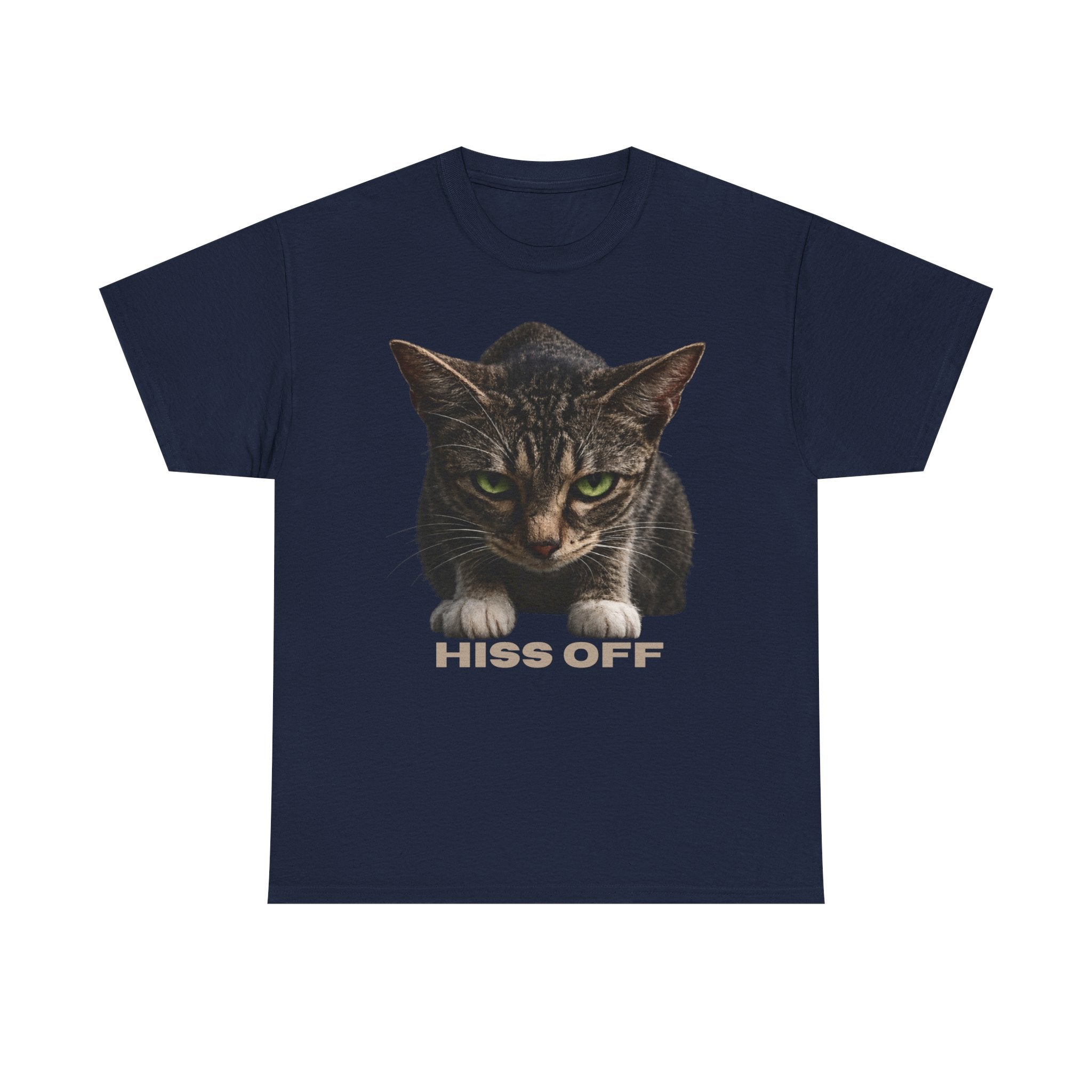 Hiss Off Cat T-Shirt — Angry Tabby Graphic Tee
