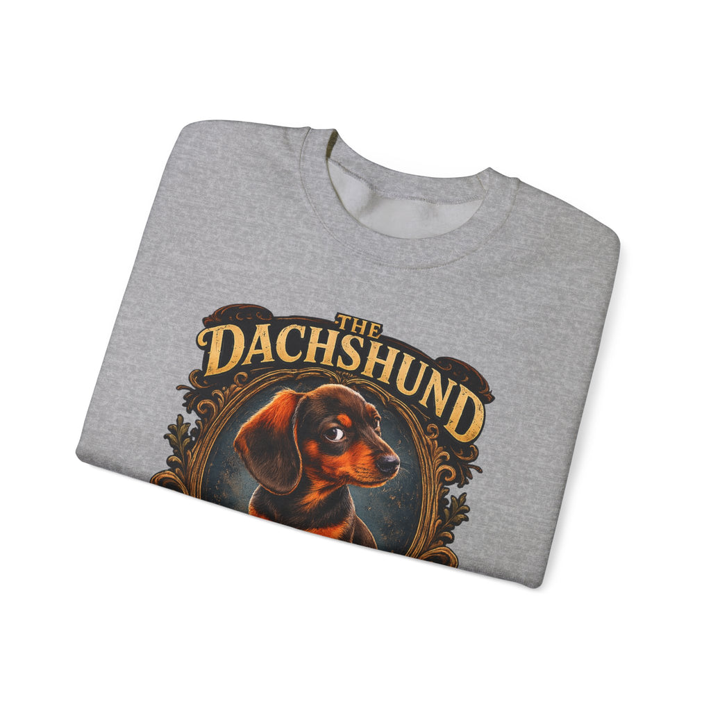 Dachshund Crewneck Sweatshirt - "The Dachshund: The Long and Short of It" Vintage Dog Portrait