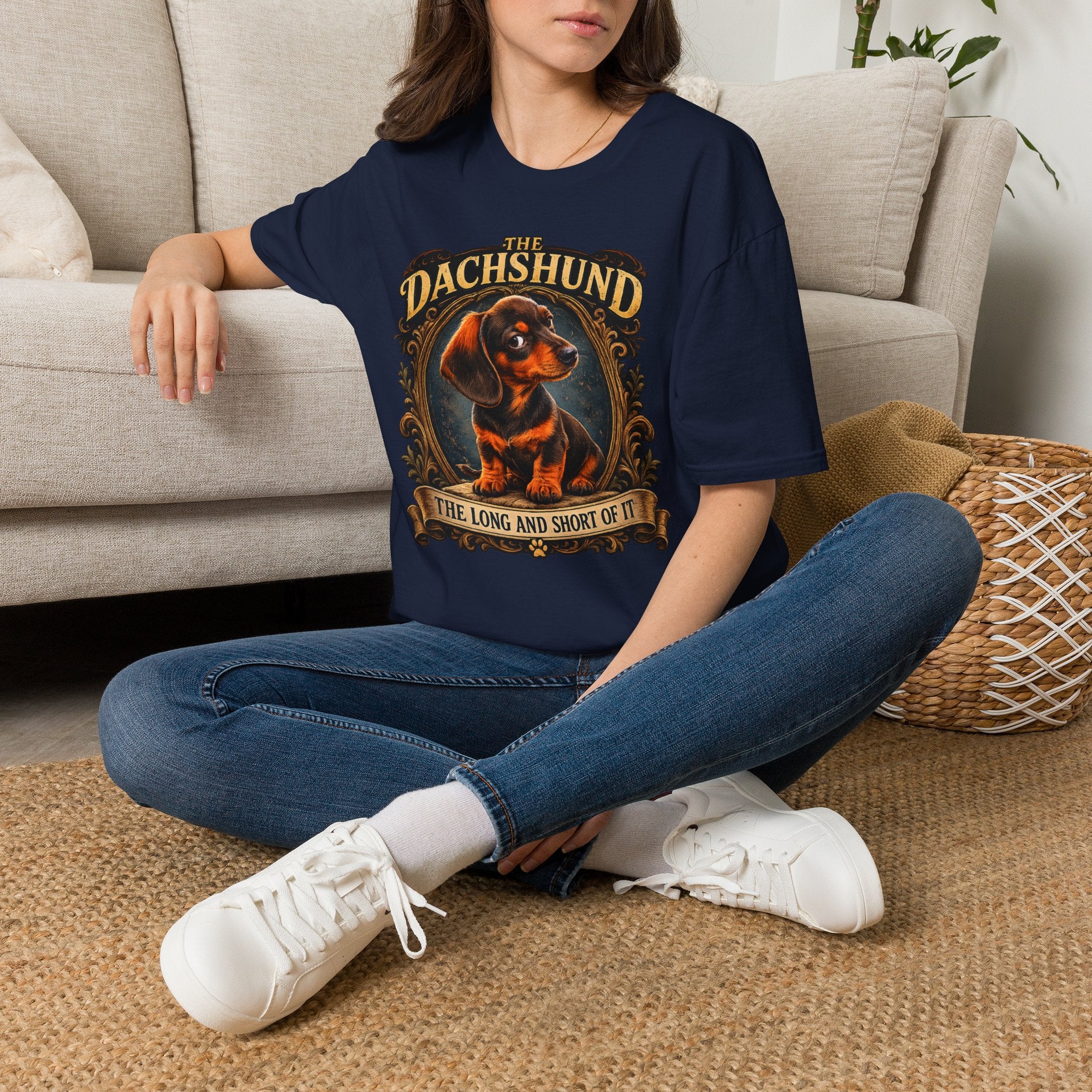 Dachshund T-Shirt — 'The Dachshund: The Long and Short of It' Vintage Dog Tee