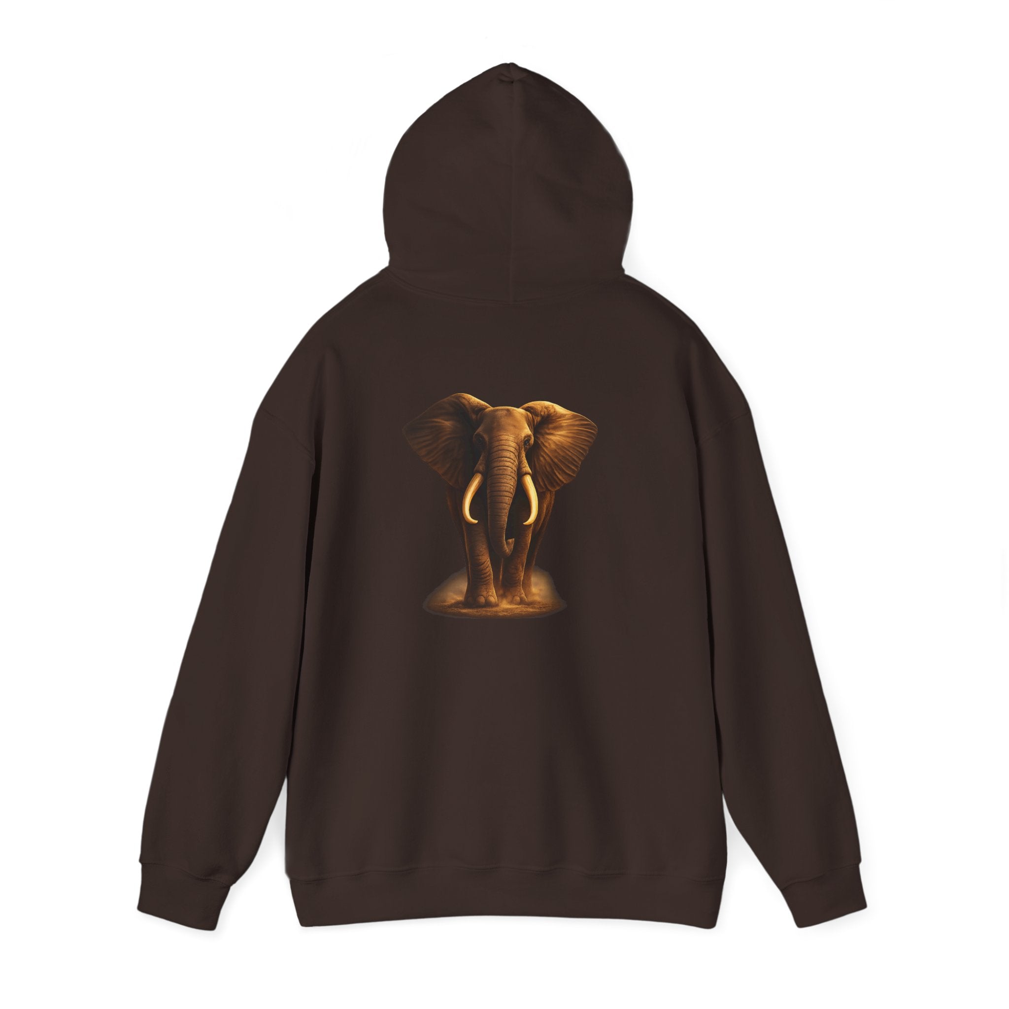 Elephant Portrait Hoodie — Majestic African Elephant Graphic Sweatshirt