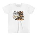 Yorkie youth Tee — "Feral but Fancy" Yorkie Graphic Shirt