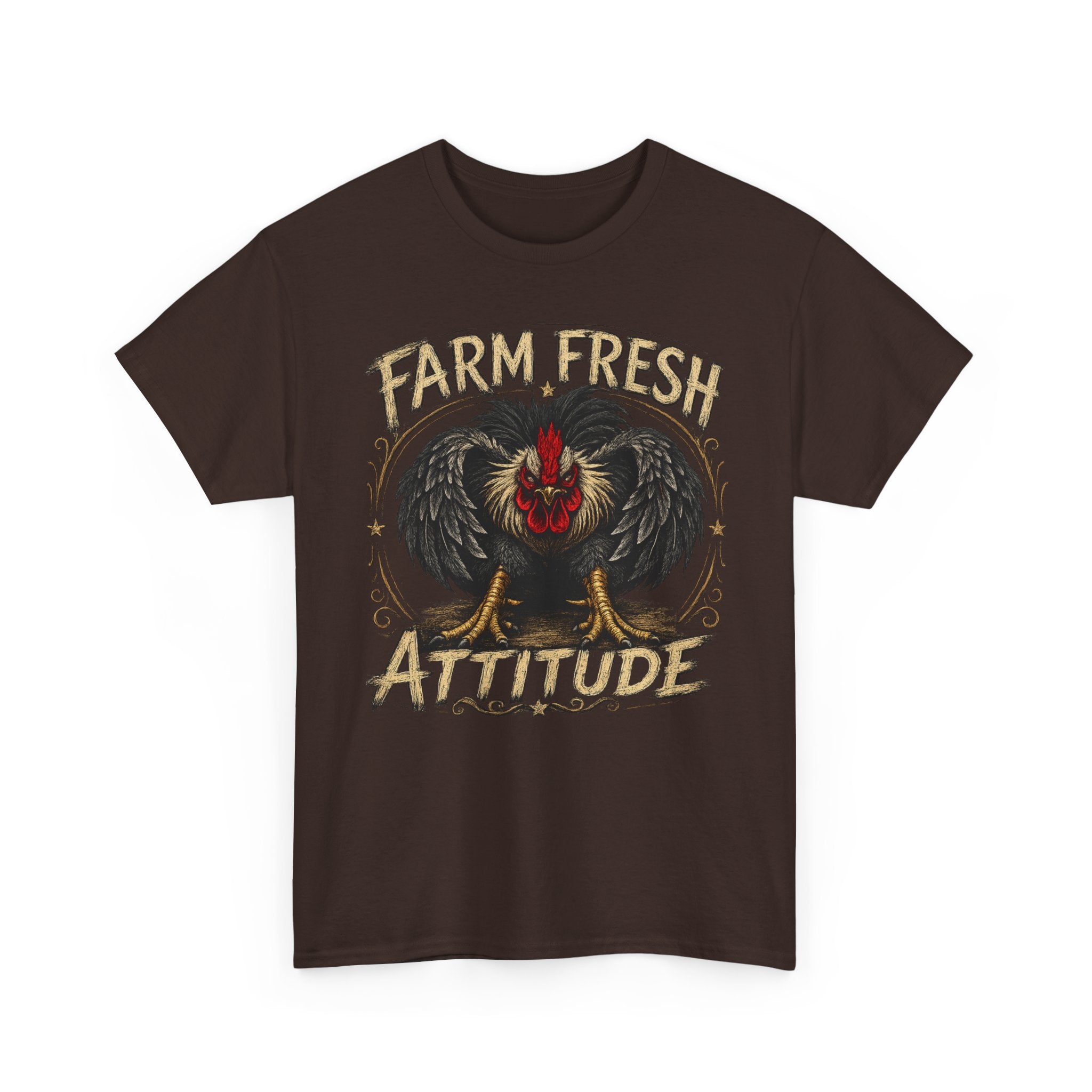 Farm Fresh Attitude T-Shirt — Rooster Vintage Farm Humor Tee