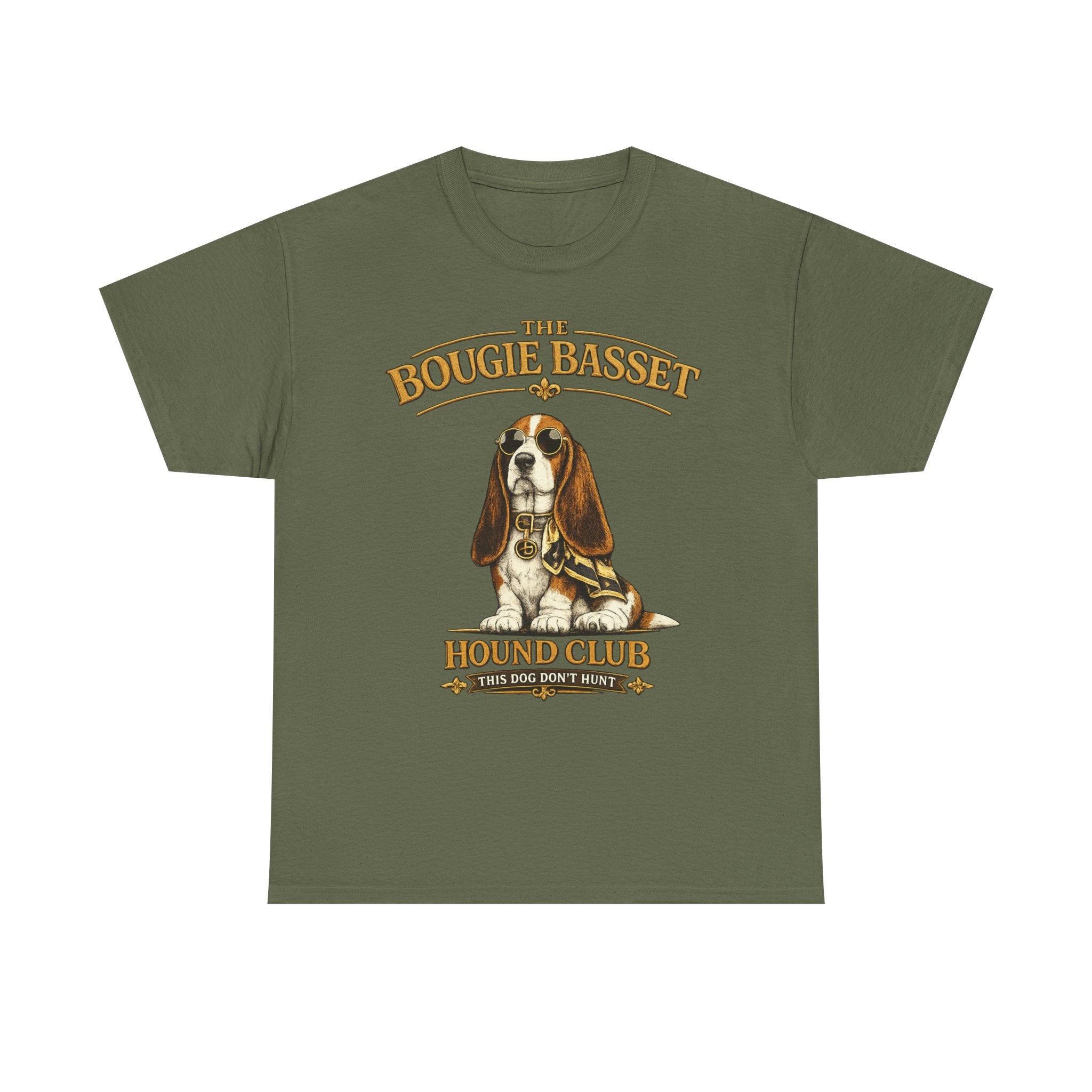 Basset Hound Club T-Shirt – Cute Vintage Basset Hound Graphic Tee " The Bougie Bassett hound Club"