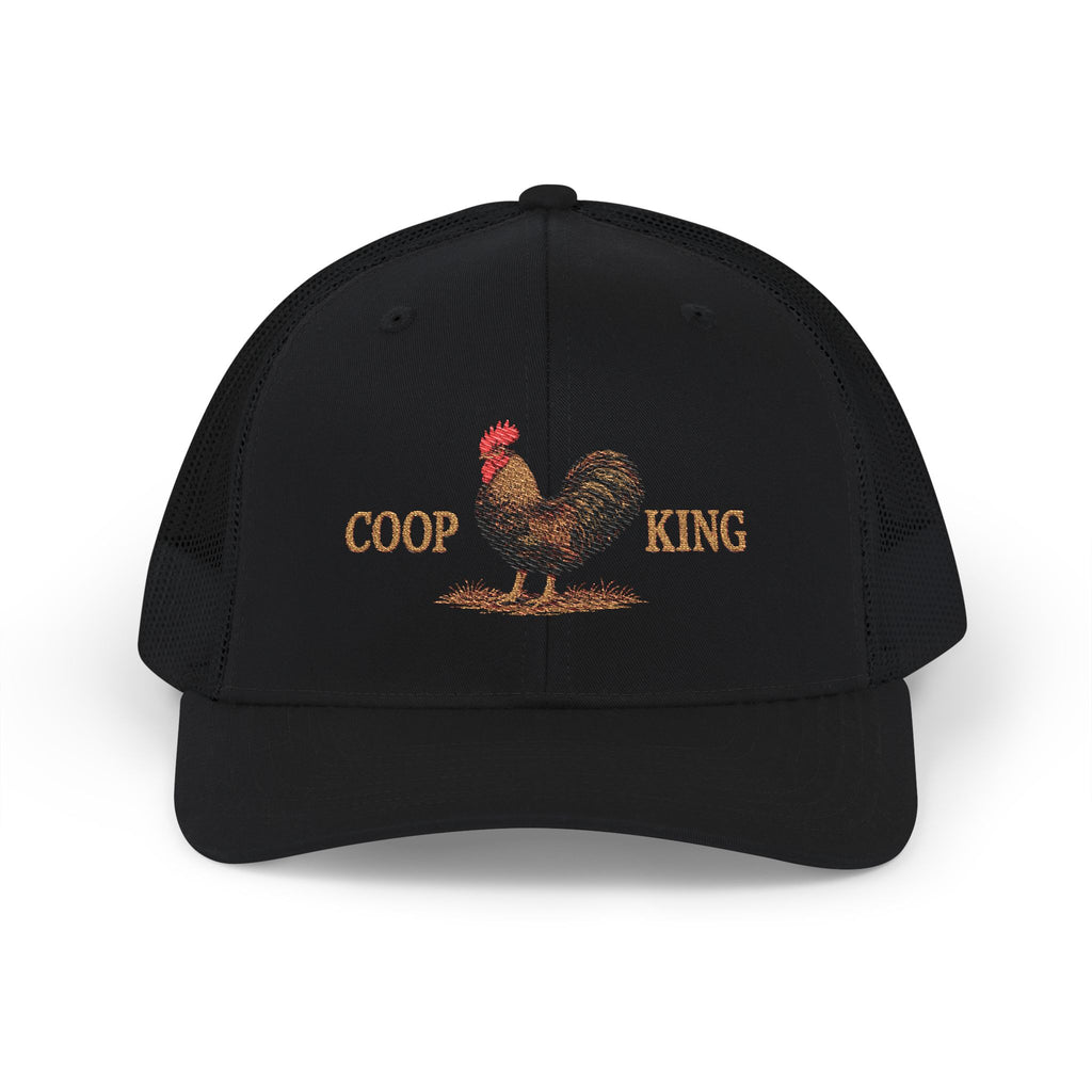Coop King Trucker Hat - Rooster Farm Snapback Cap
