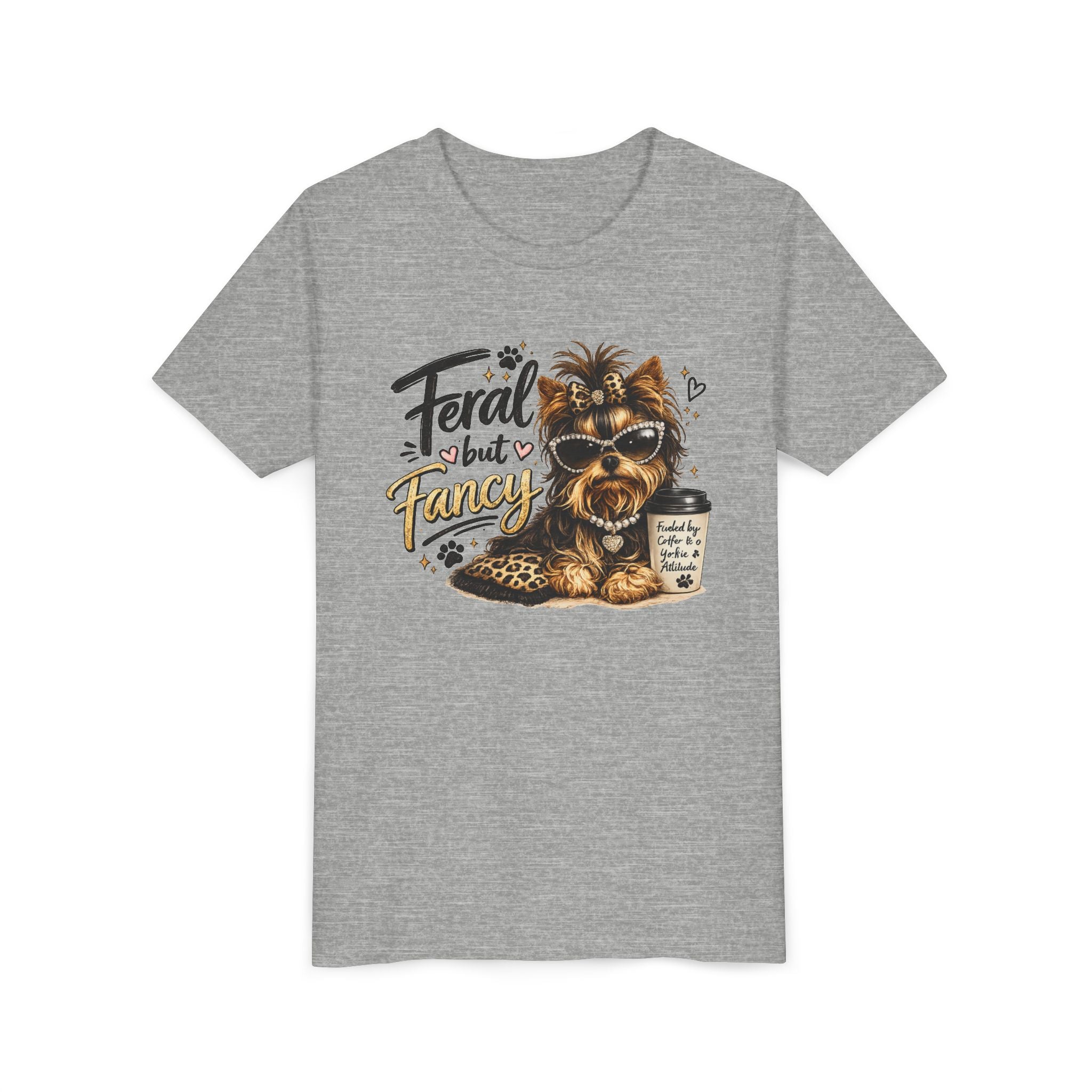 Yorkie youth Tee — "Feral but Fancy" Yorkie Graphic Shirt