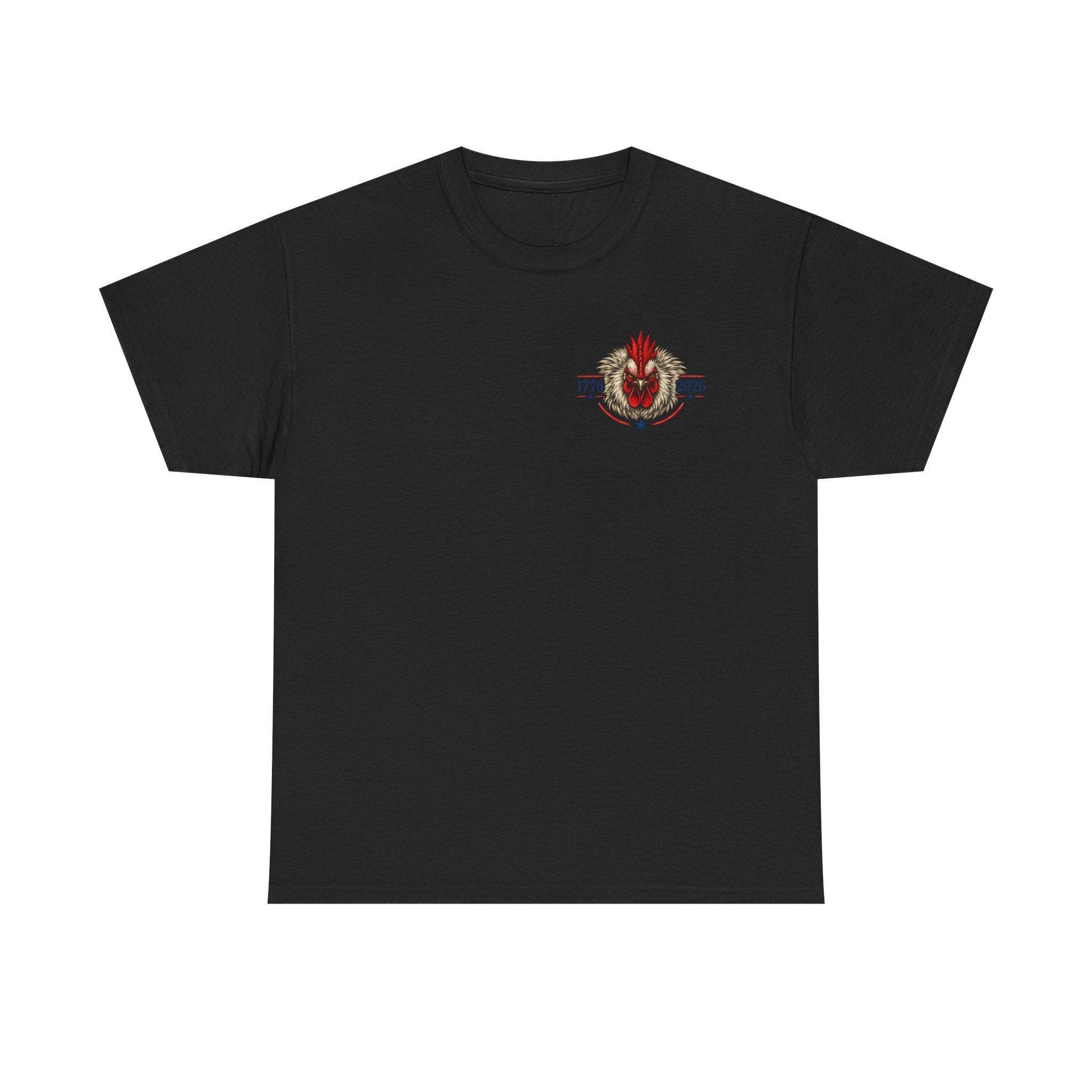 Patriotic Rooster Tee - American Flag Chicken Graphic T-Shirt